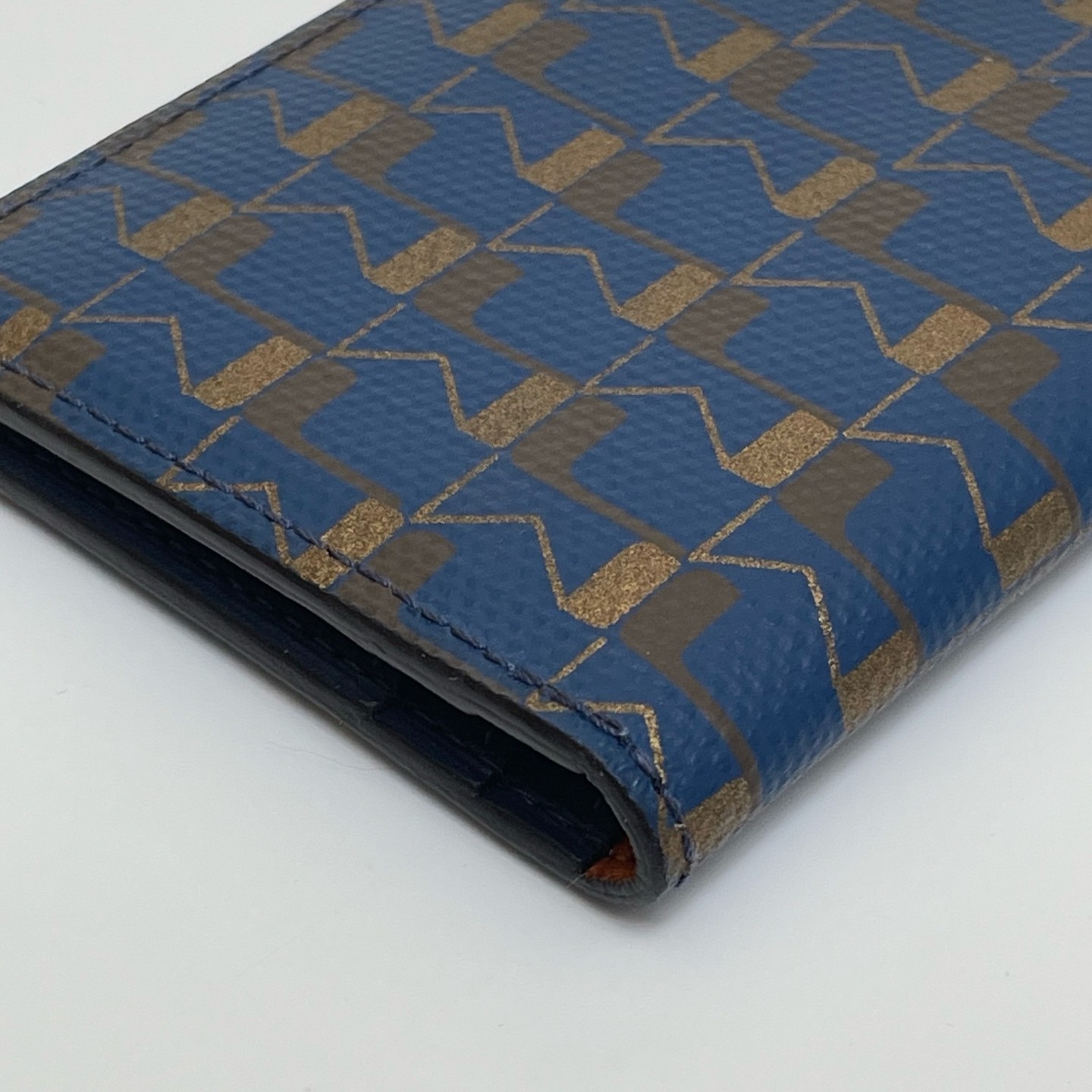 MOYNAT Vitesse Double-Folded Card Holder Indigo Bronze Toile 1920 Monogram Canva