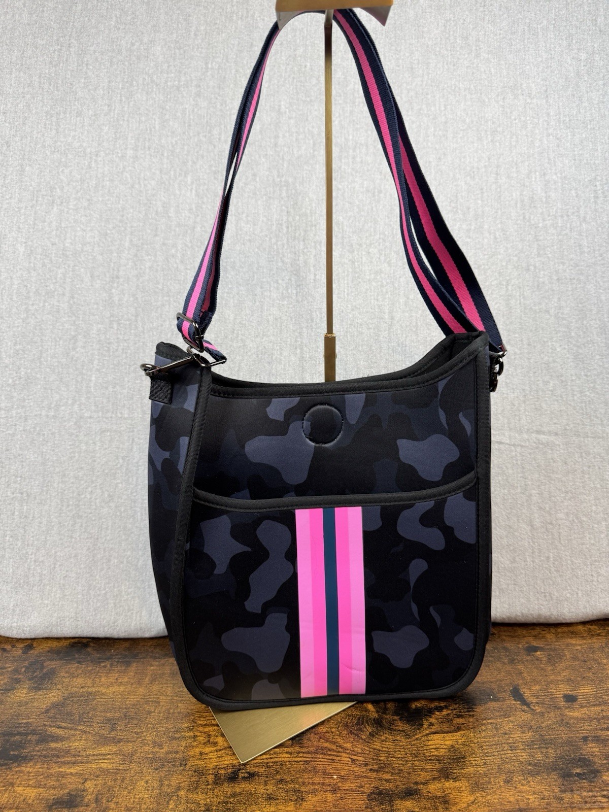 Peyton Soho Camo Crossbody Bag Adjustable Strap, Neoprene Urban Edgy