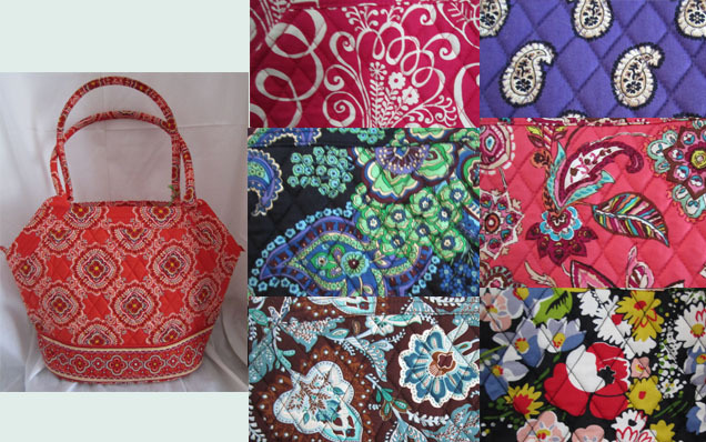 Vera Bradley Purse Handbag Angle Tote Pick your color New With Tags