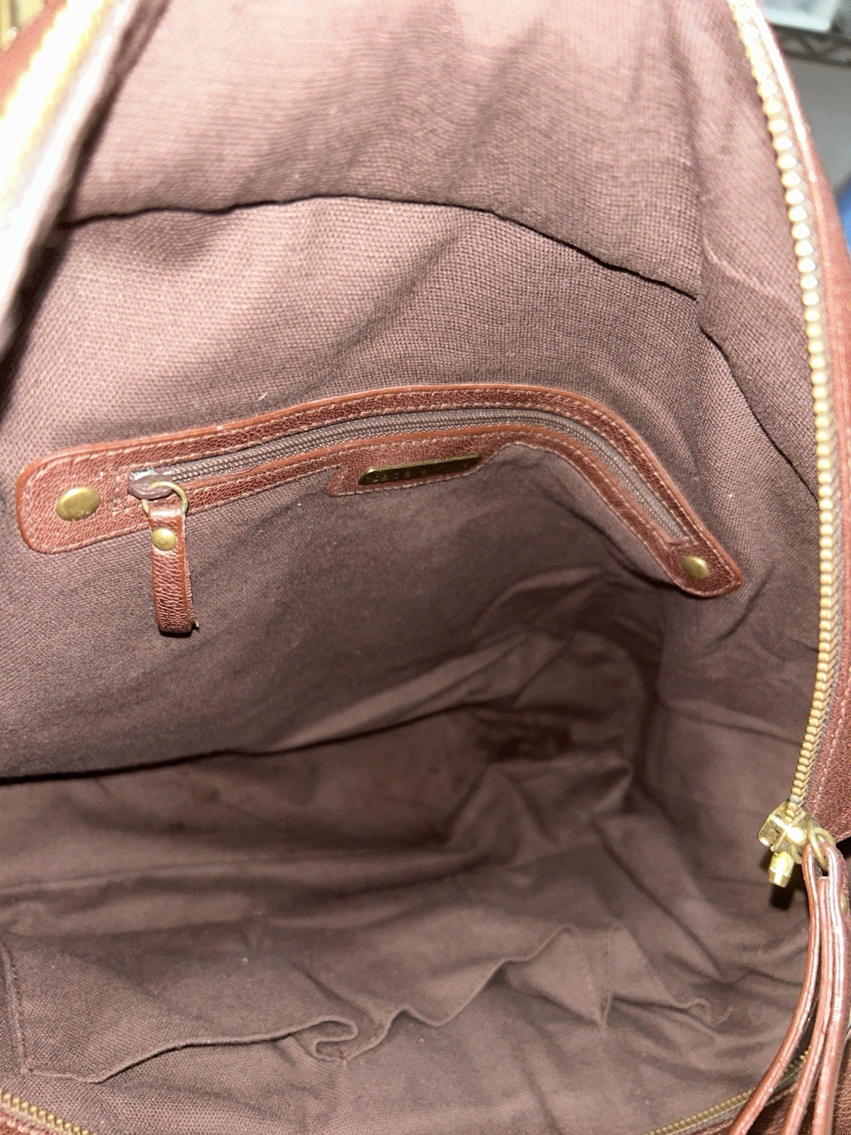 Isabella Fiore Large Teal And Brown Jeweled Tote.