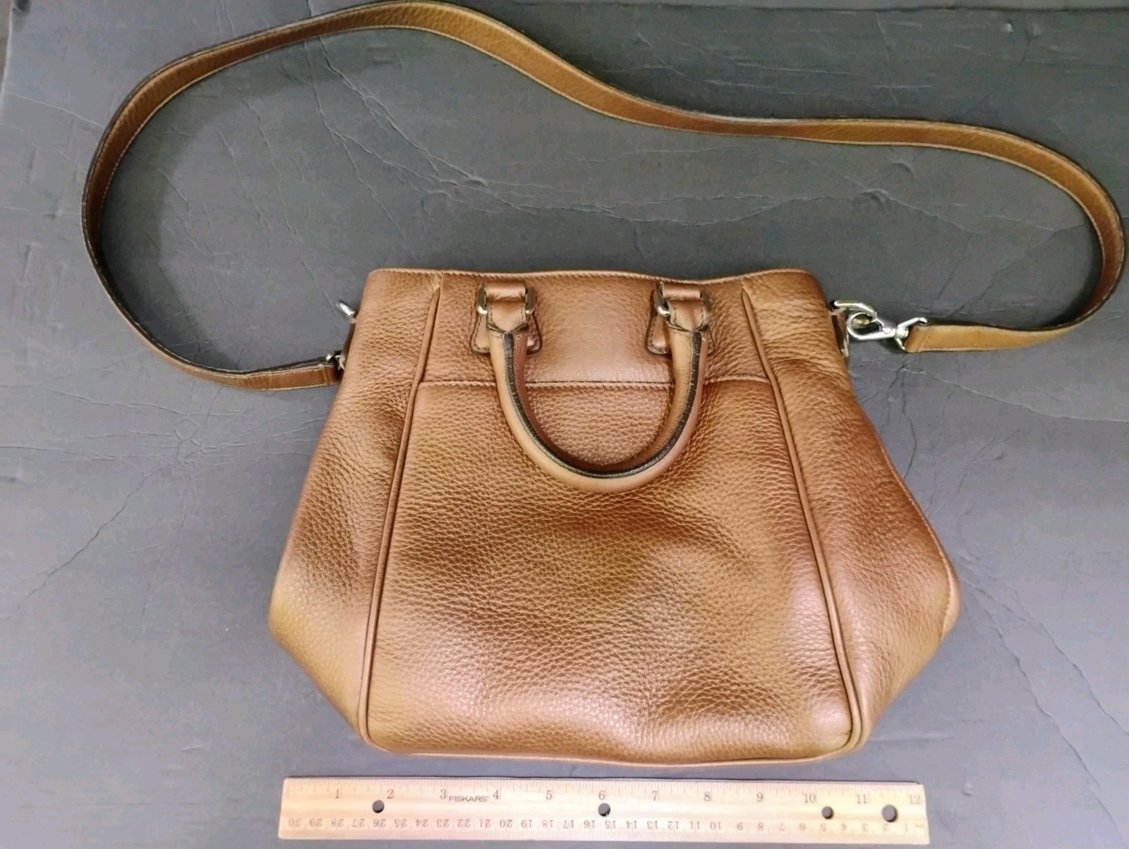 Hirofu Bag Purse Bronze Leather Purse Leather Suede Interior 👌 Condition