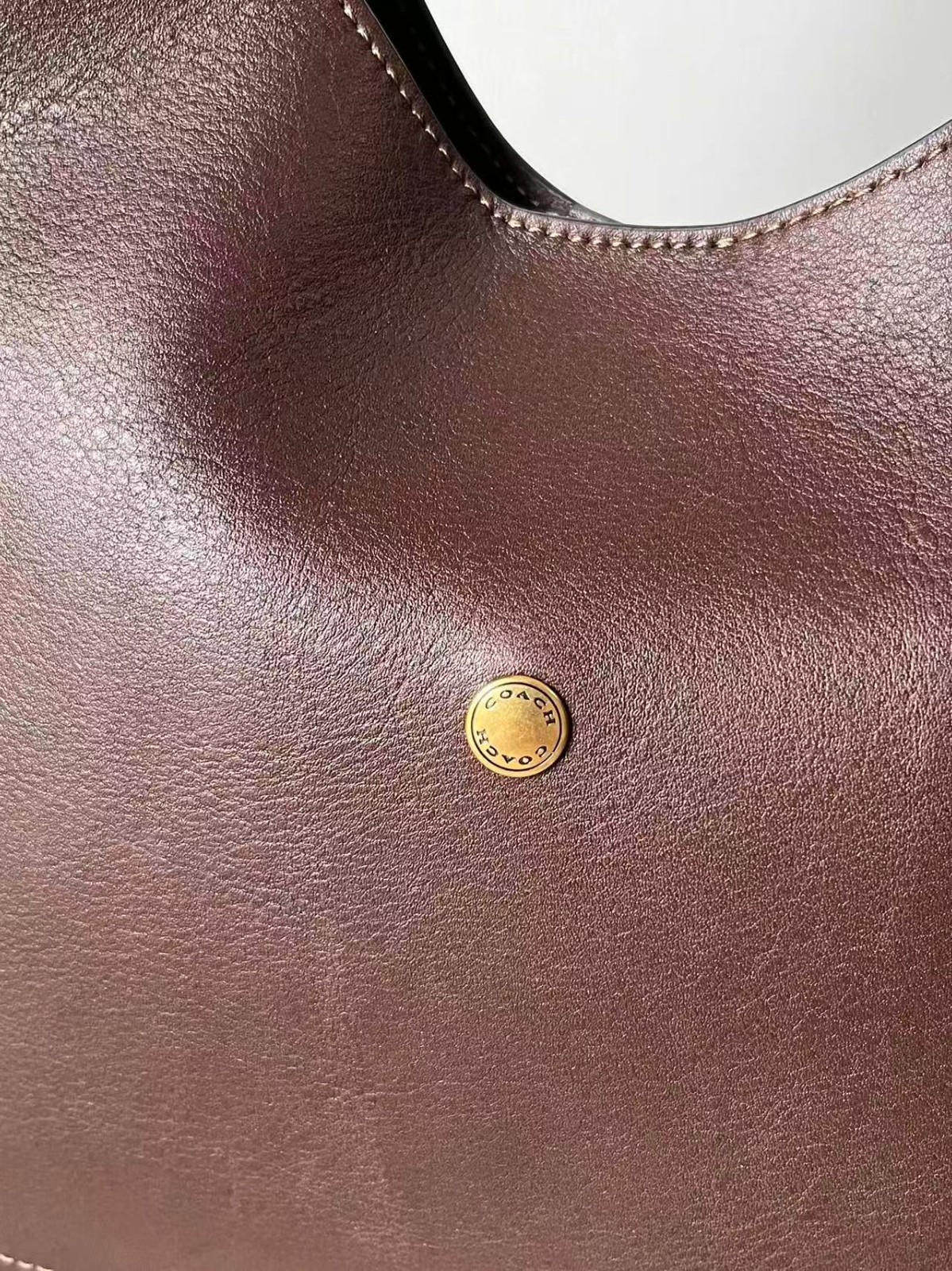 COACH New Brooklyn Shoulder Bag 28 Leather Maple CU068