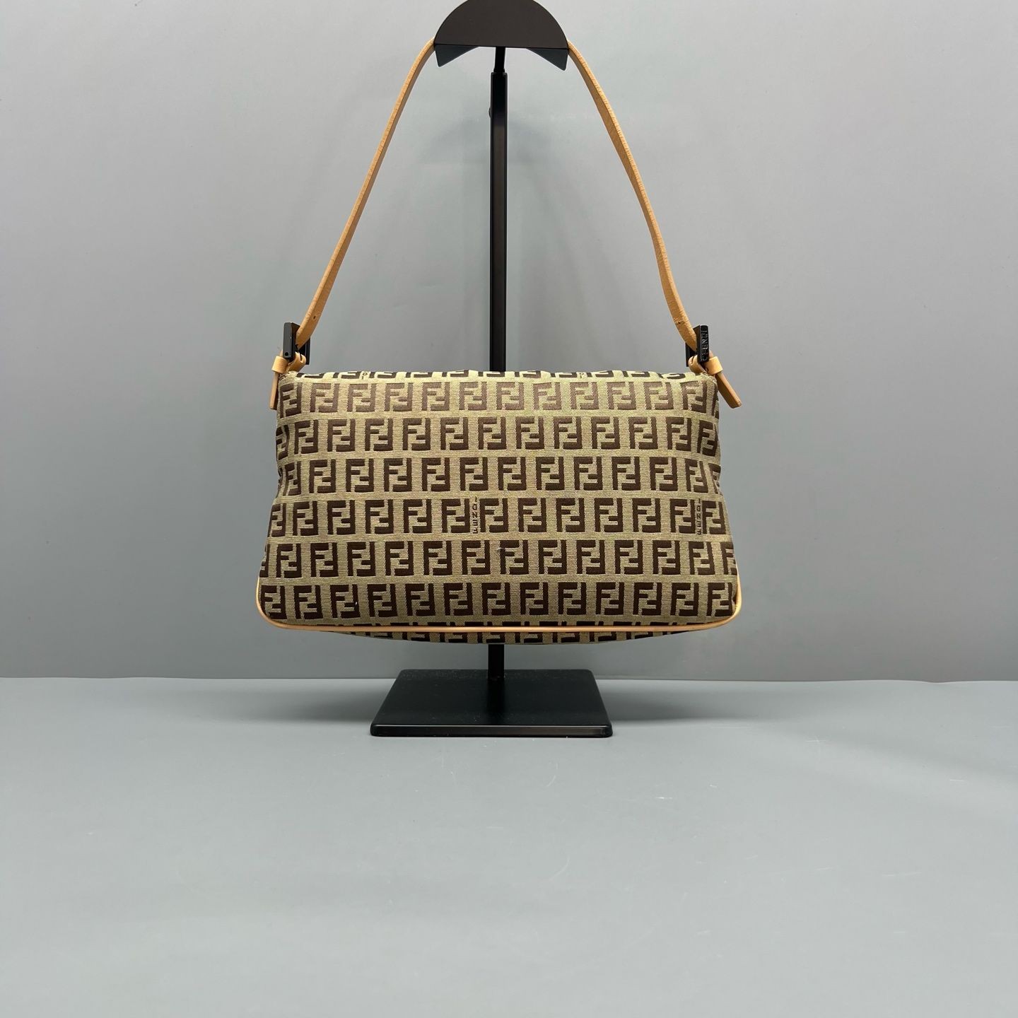 Fendi Vintage Baguette Flap Bag Zucca Canvas GHW Shoulder Crossbody Bag Rare