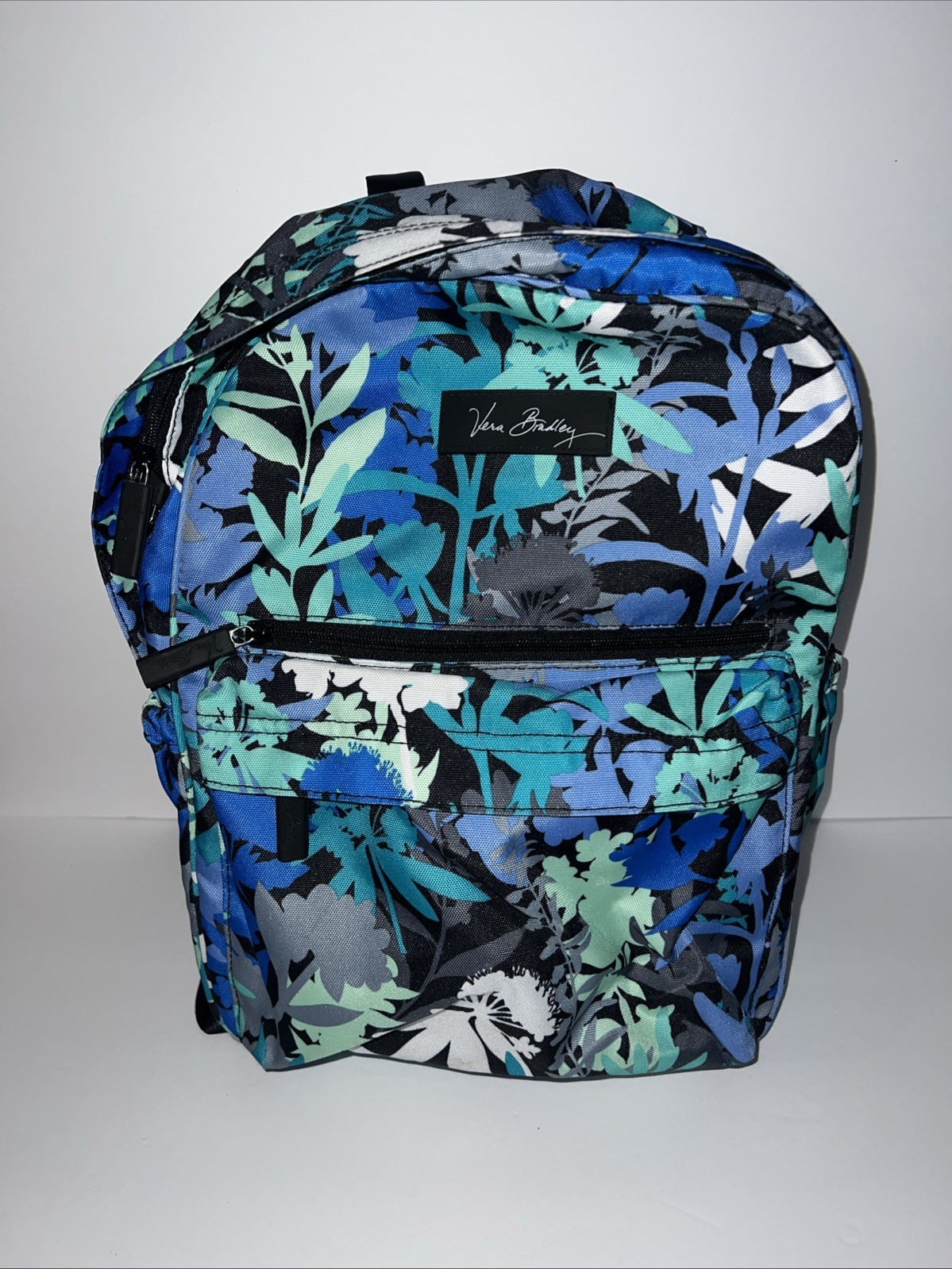 Vera Bradley Backpack Blue Turquoise Retired Camofloral Tropical Water-Resistant