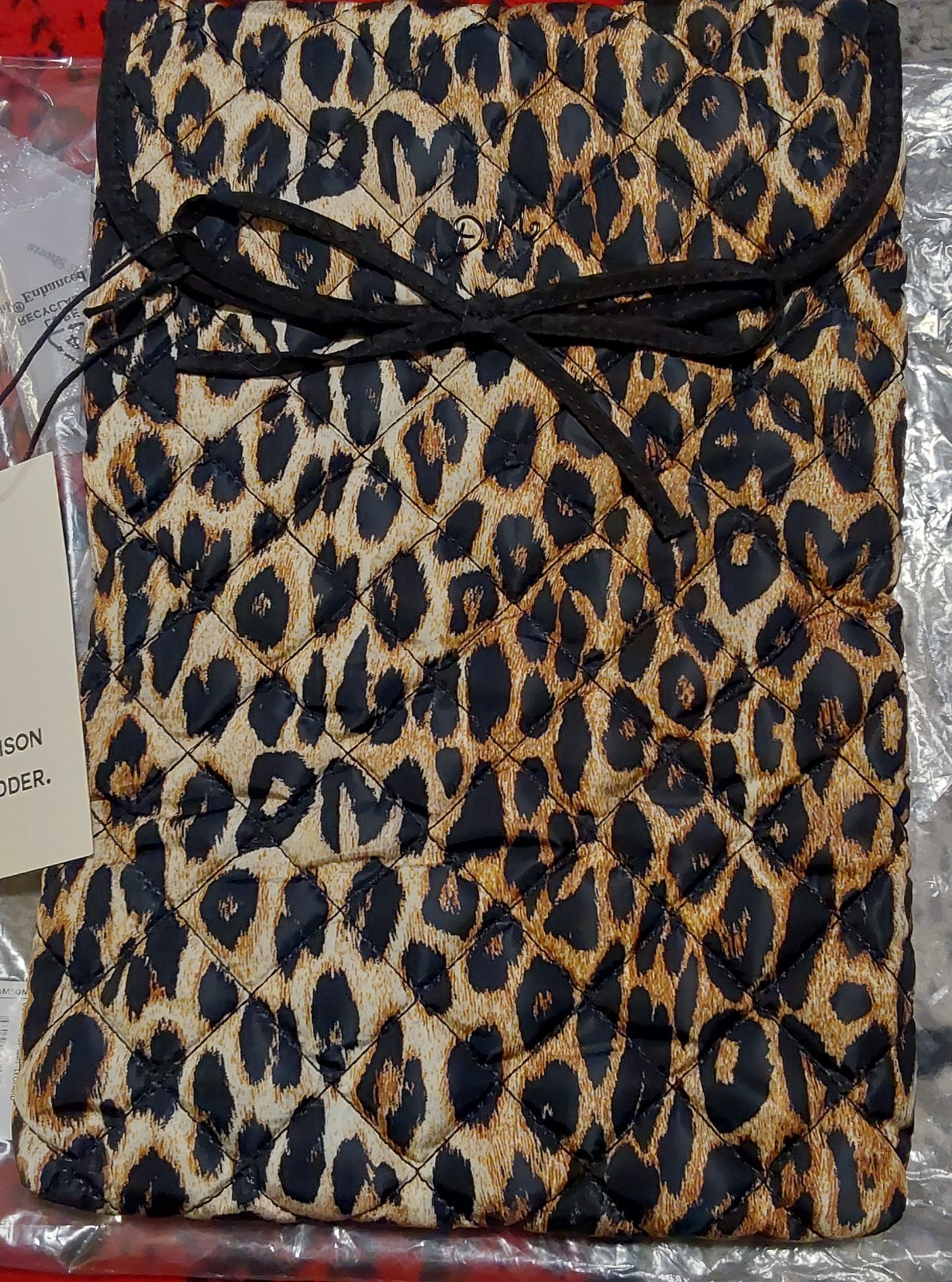 Damson Madder Quilted Leopard Print Shell Laptop Case For 15″ NWT 🔥🔥🔥