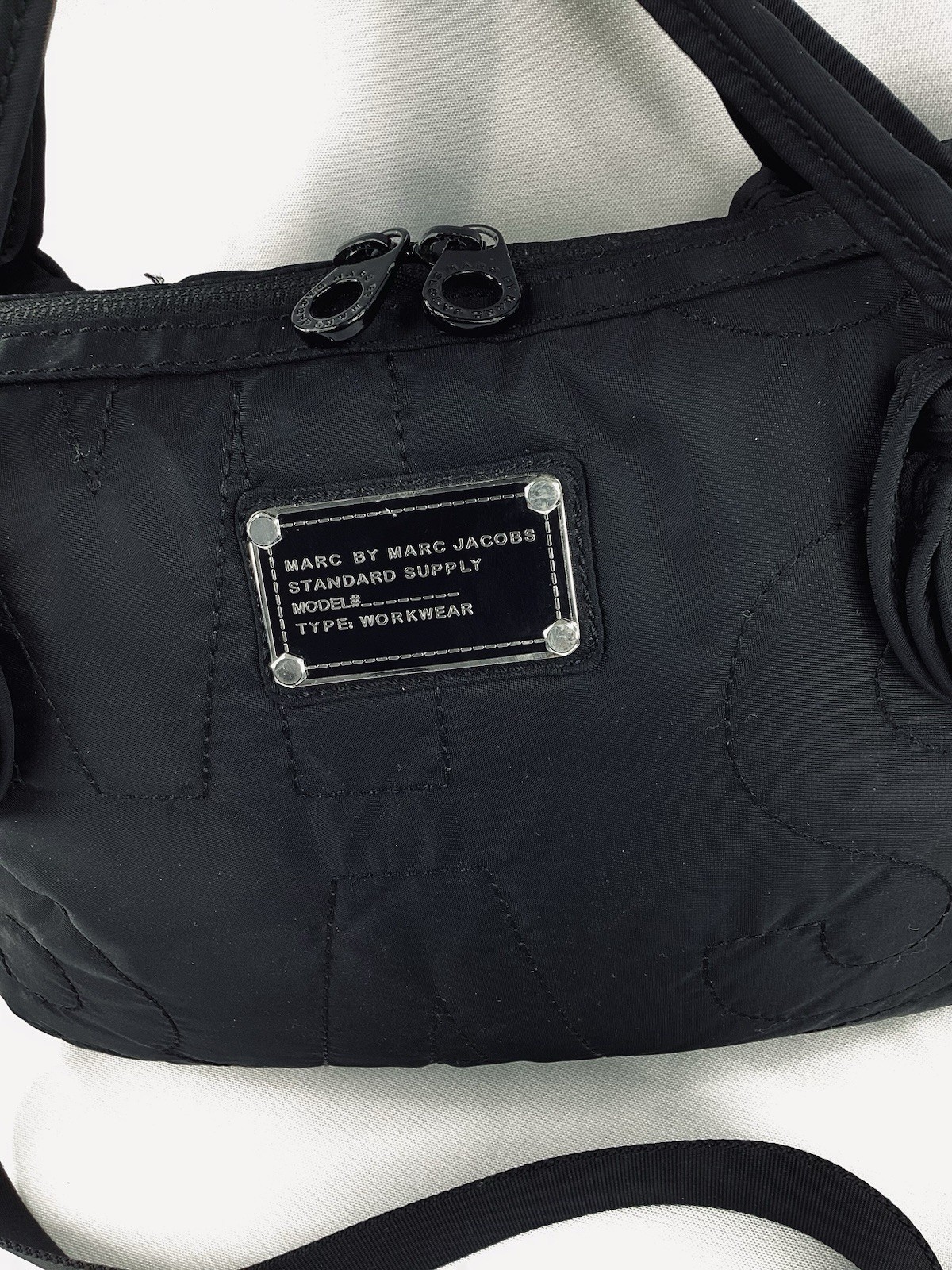 Marc by Marc Jacobs Standard Supply Workwear Quilted Nylon Satchel Black Bag