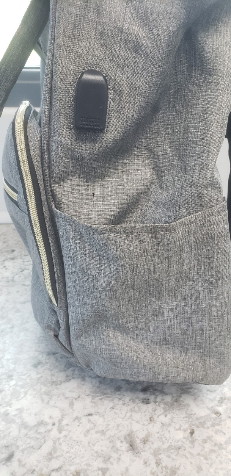 YTONET Laptop Backpack School/Travel Backpack with USB Charging Port Light Grey