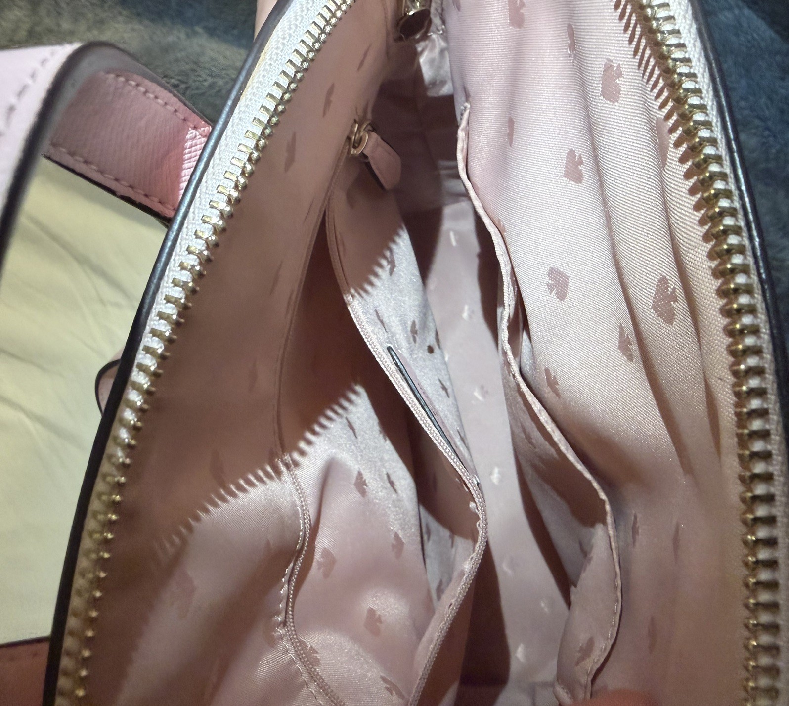 Kate Spade Beautiful Staci Saffiano Leather Dome Backpack Chalk Pink 12x11x4 “