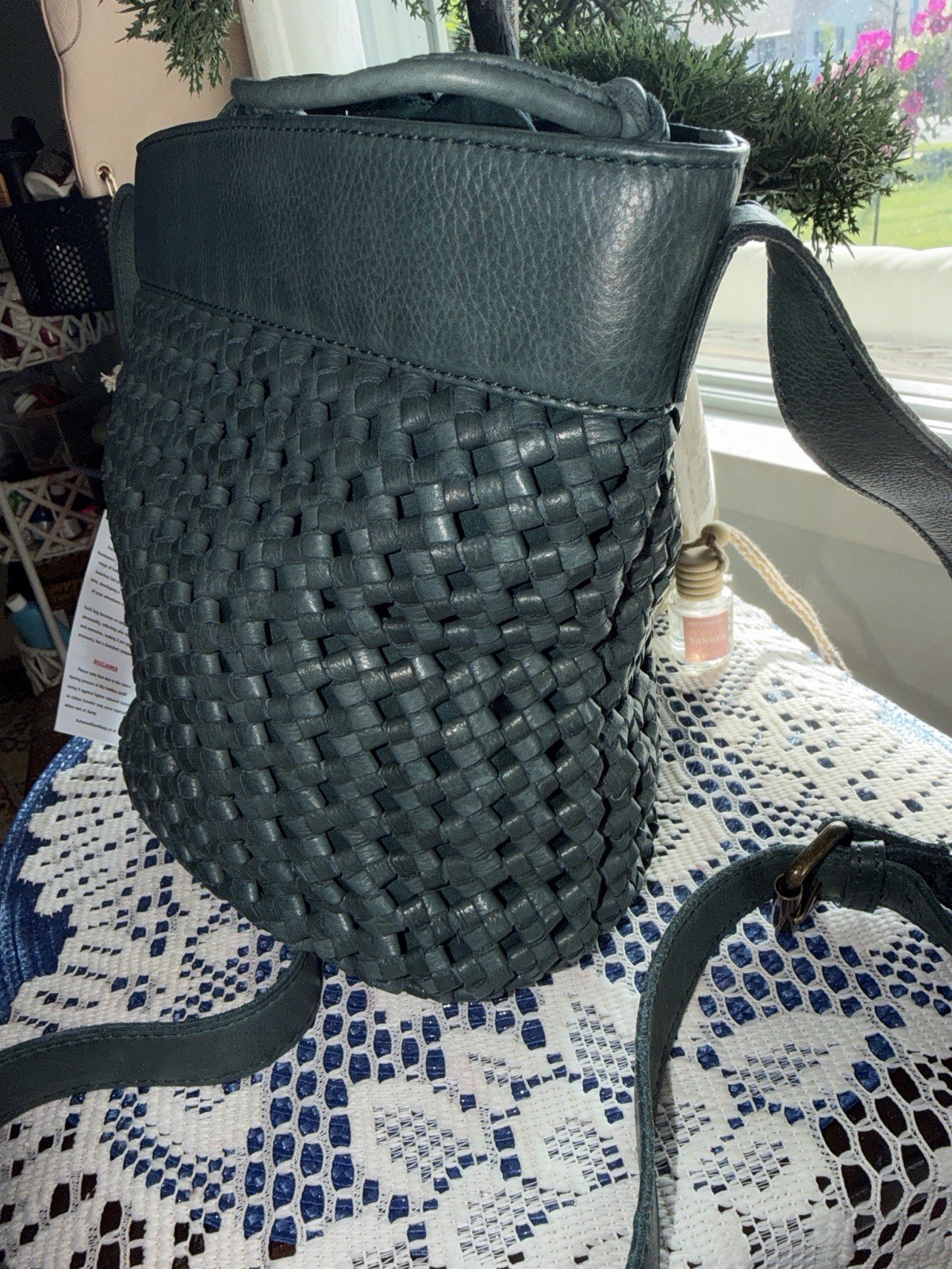 Ashwood Green Bucket Bag Drawstring, Detachable Strap Inner Pockets Bronze