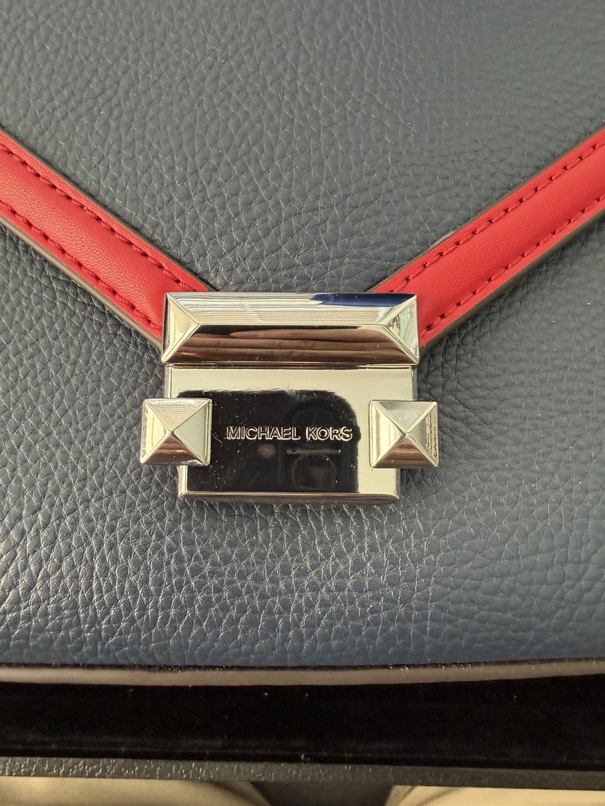 NWT Michael Kors Whitney Handbag Navy/Red #35R5SWHF6L