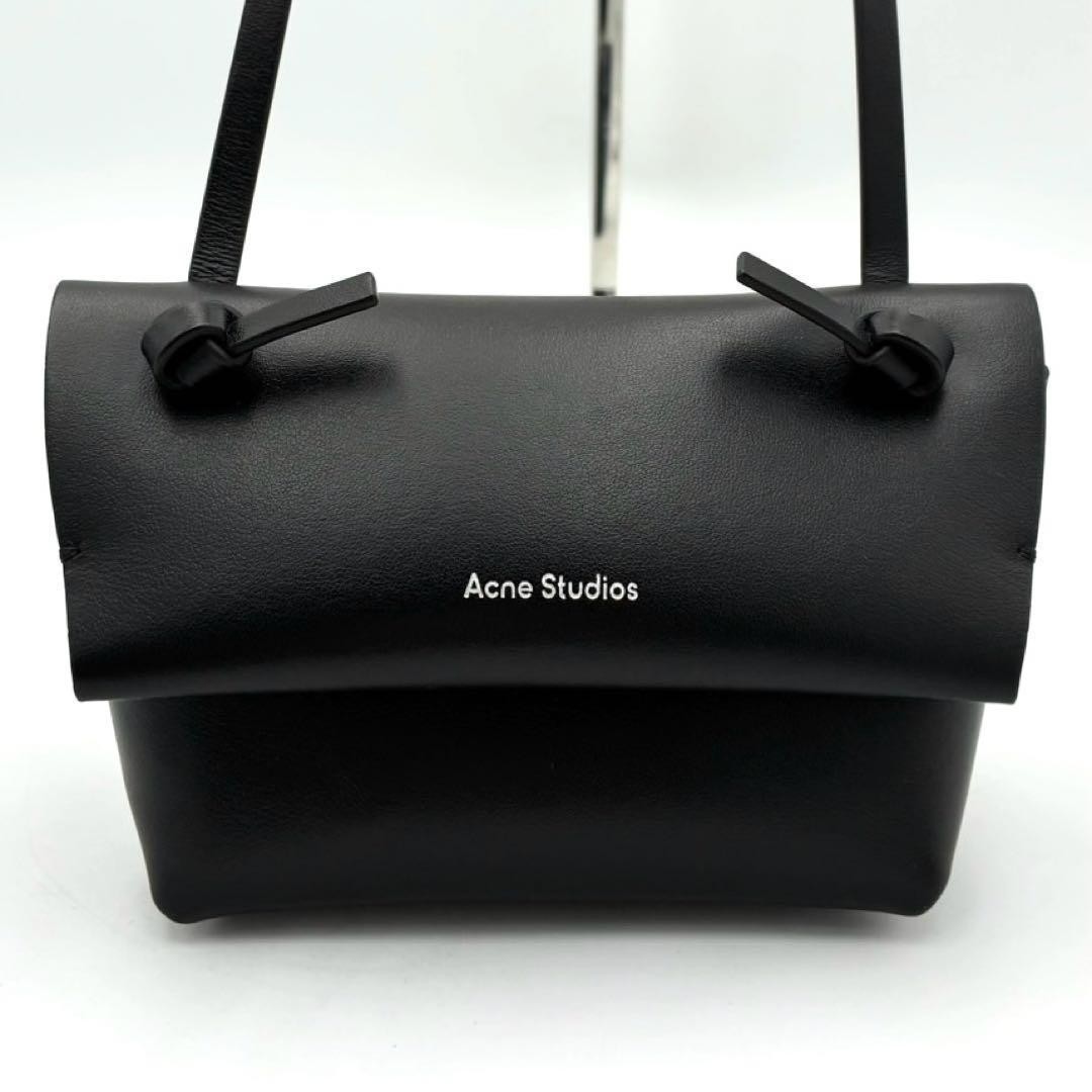 Acne Studios Knot Mini Crossbody Shoulder Bag Black Leather Unisex