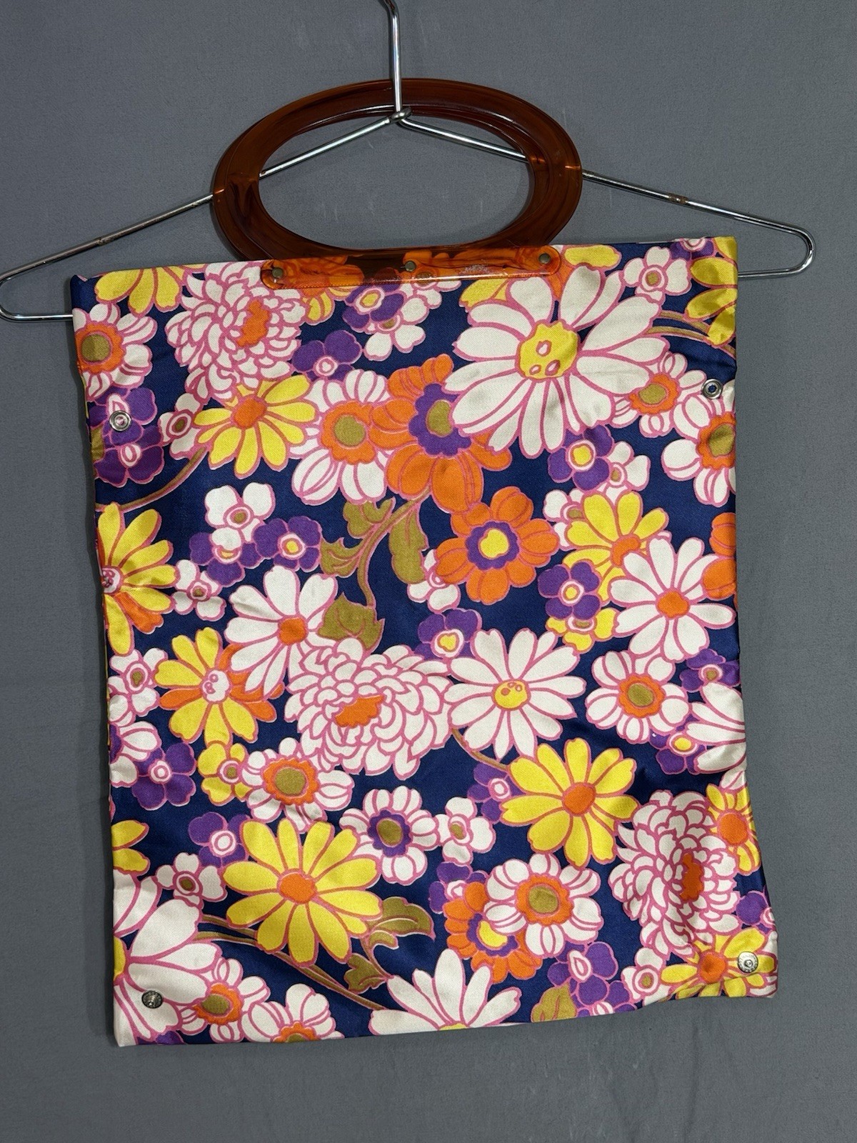 Ladys Pride Handbag Floral Vintage 60’s Snap Lock Foldable Clutch Bag