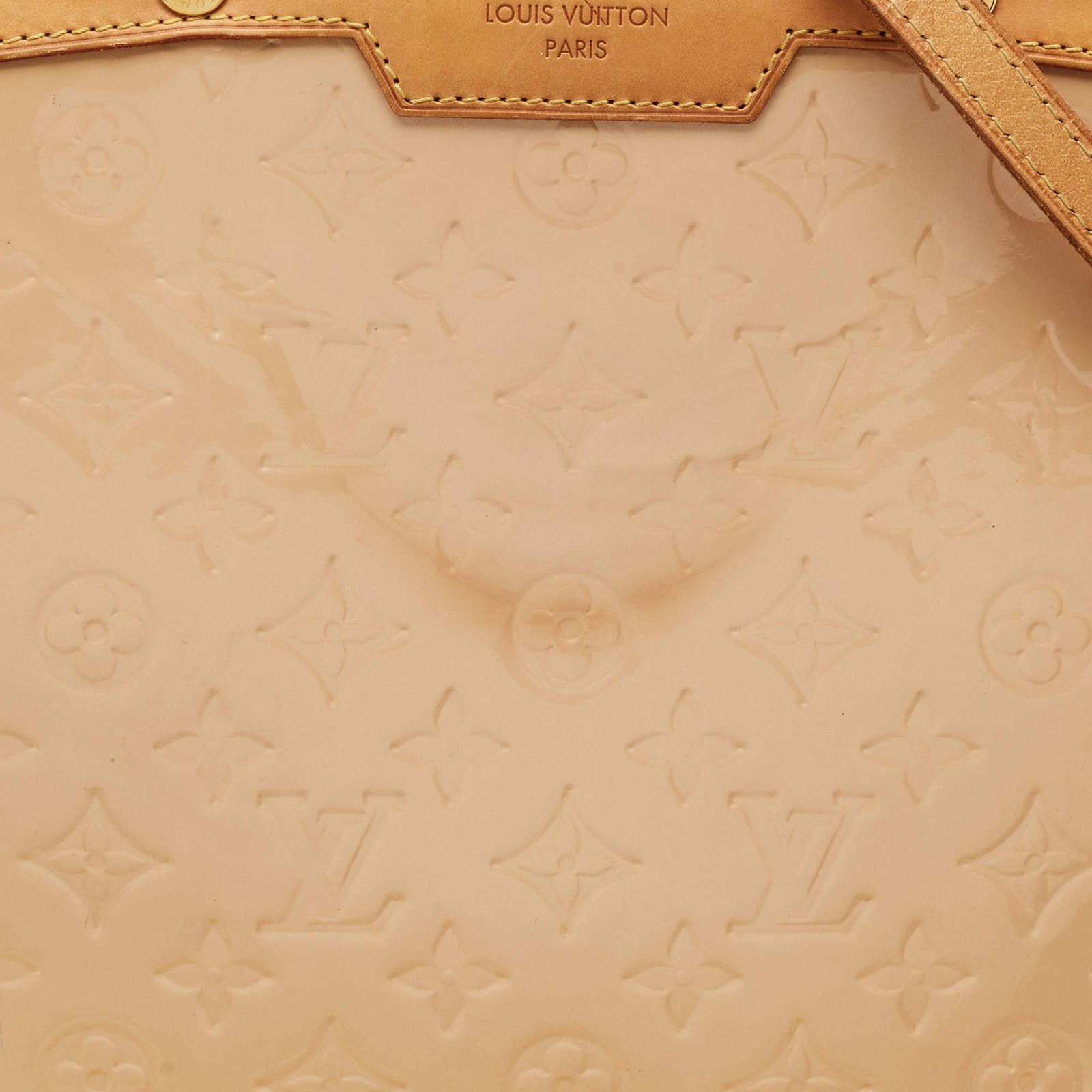 Louis Vuitton Rose Florentine Monogram Vernis Brea GM Bag