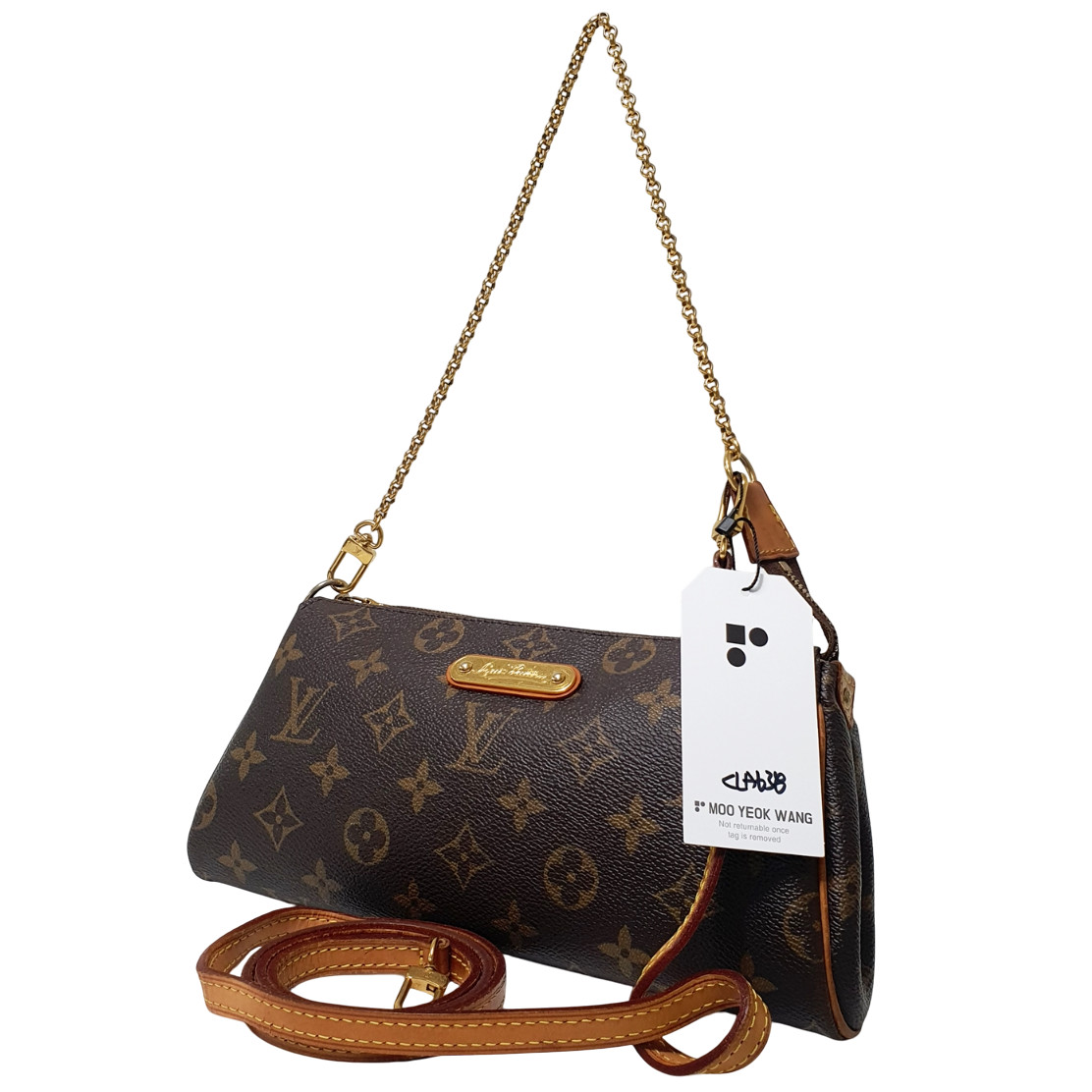 Authentic Louis Vuitton Eva Clutch Monogram M95567 Guaranteed Genuine Bag CLA638