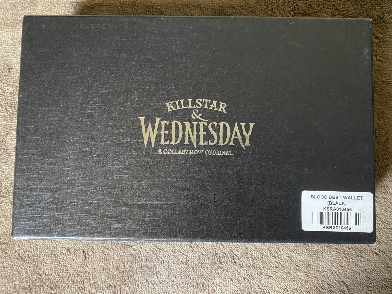NWT -KILLSTAR Wednesday Addams Blood Debt Coffin Wallet Black