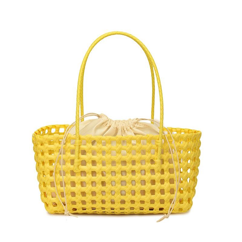 Women Straw Basket Bag Summer Beach Tote Travel Handbag Large Capacity Woven Bag