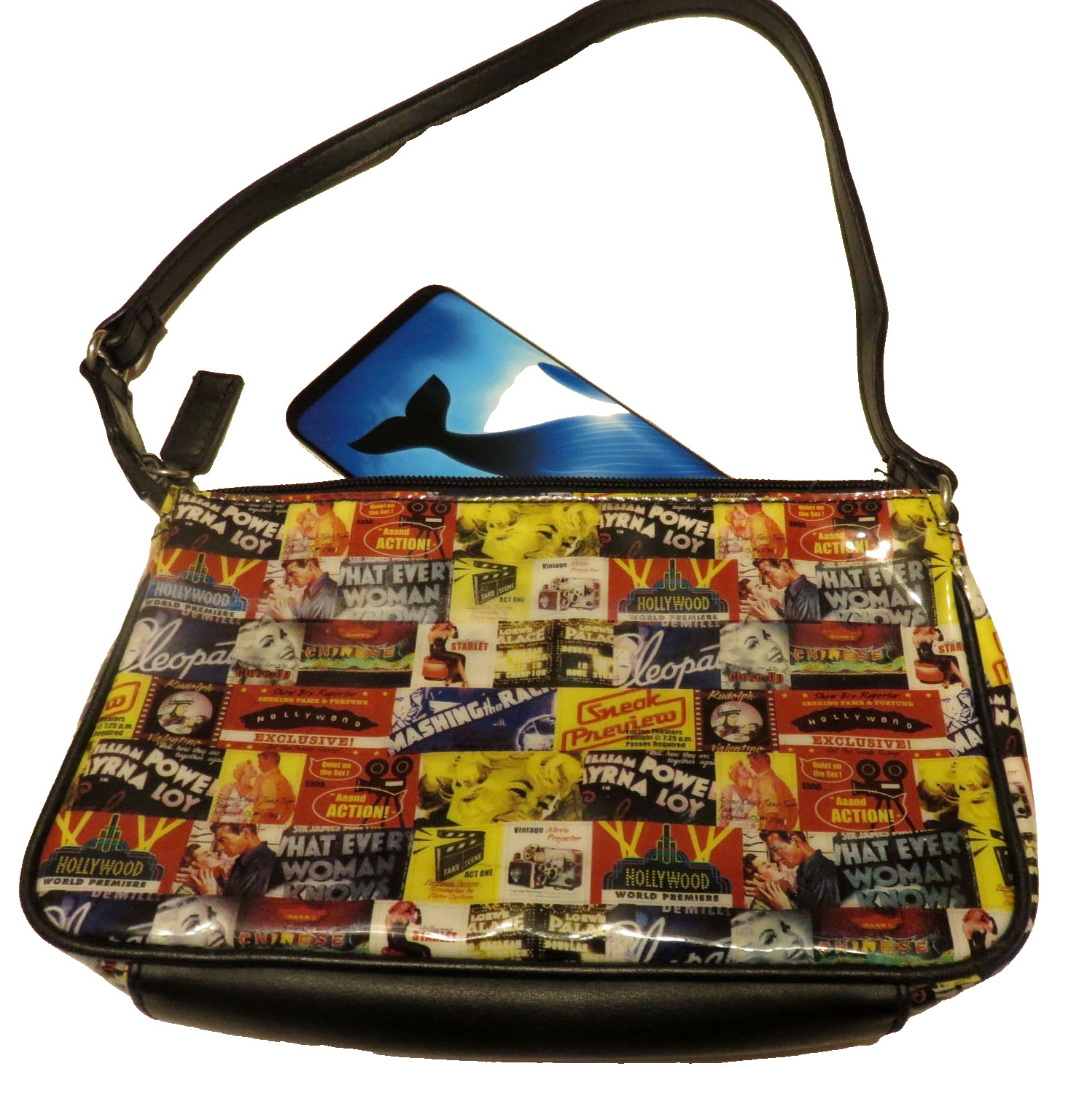 Vtg Relic By Fossil Hollywood Movie Posters Bag Small w/Coated Finish