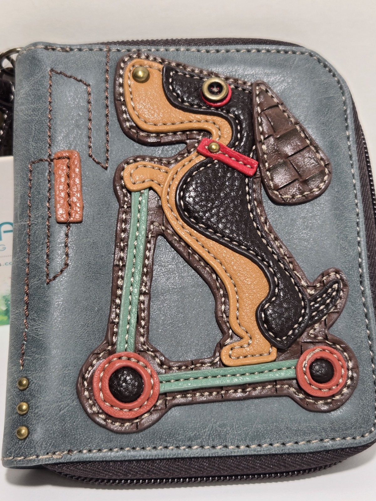 Chala Dog Variations & Paw Print Zip Around Wallet Dog Mom Dog Lovers NWT