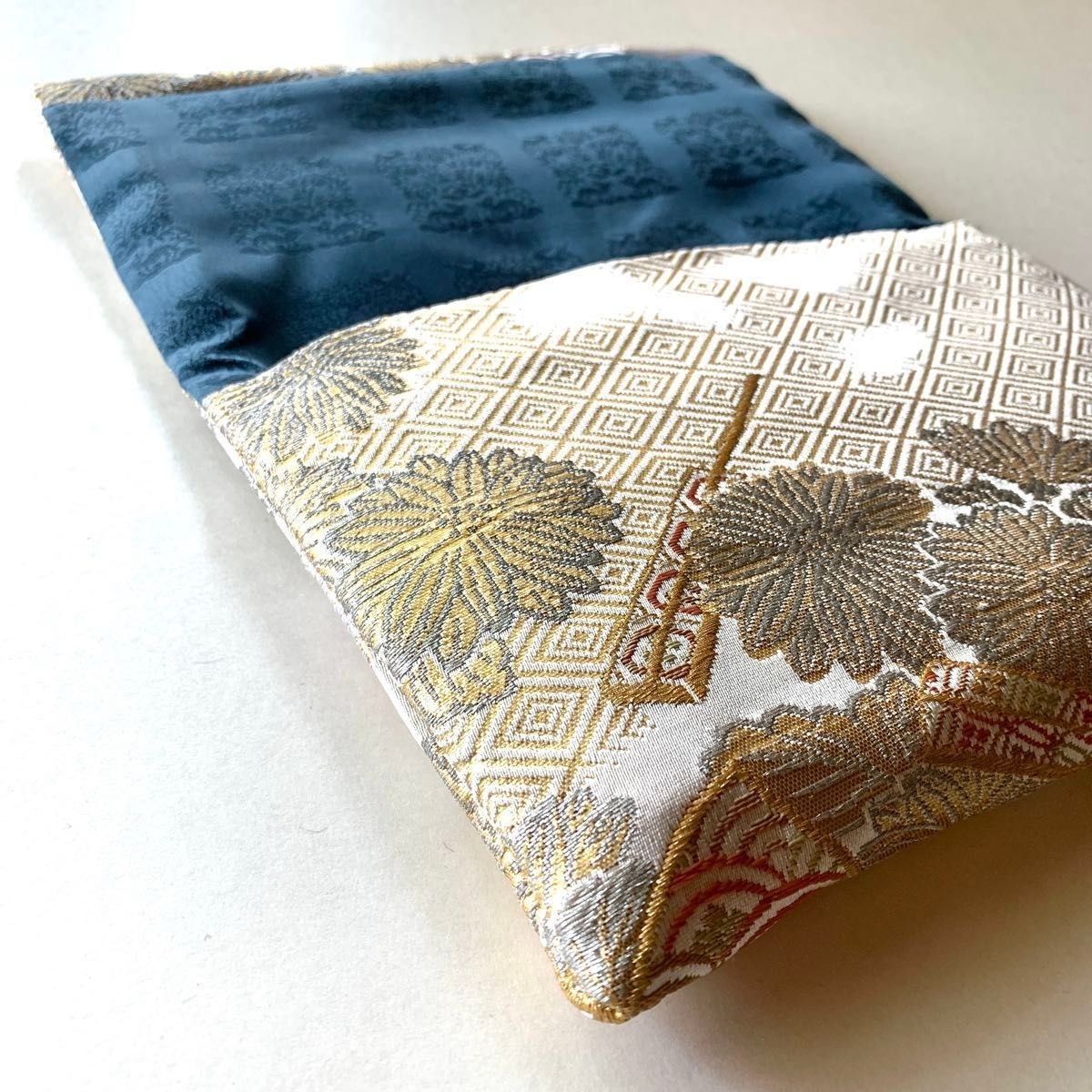 [Used] Kiryu Chest Woven Goshuincho Pouch Bag Clutch JAPANese Textile From JAPAN
