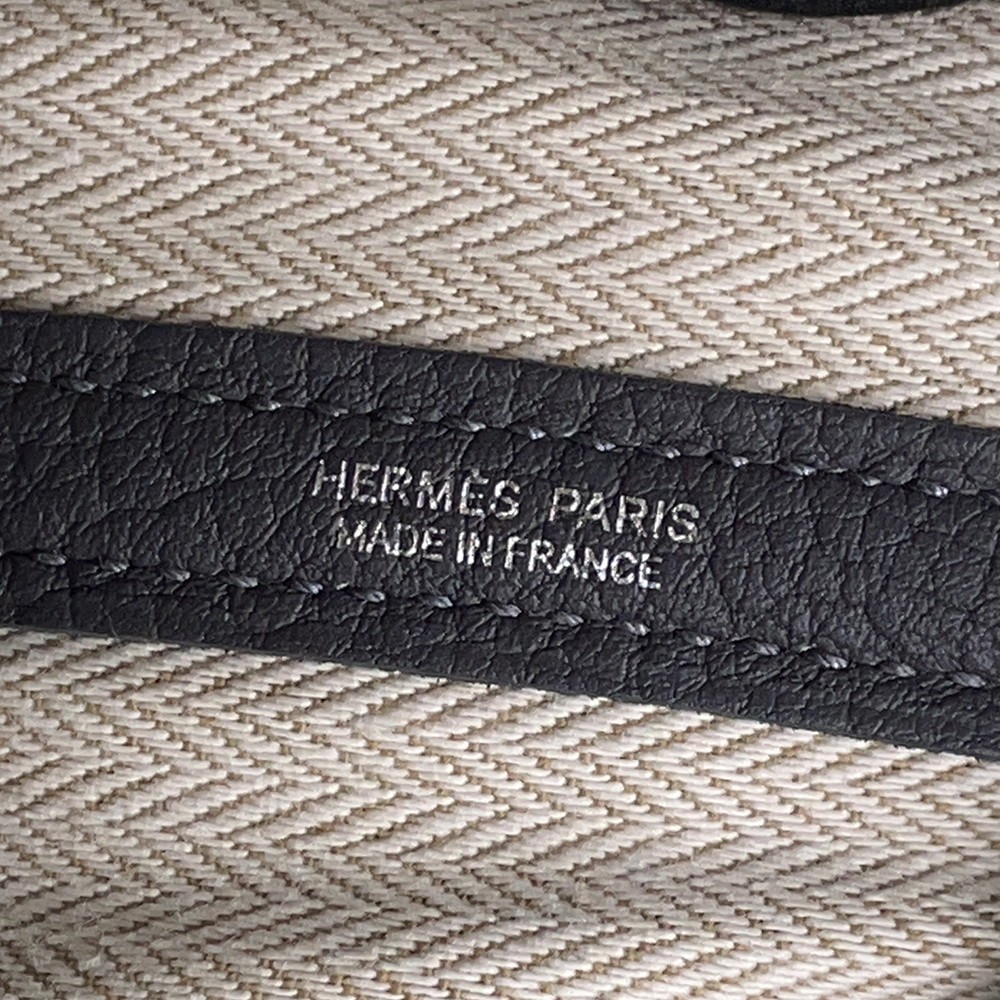 HERMES Garden Party Size PM Negonda Leather Gris Meyer