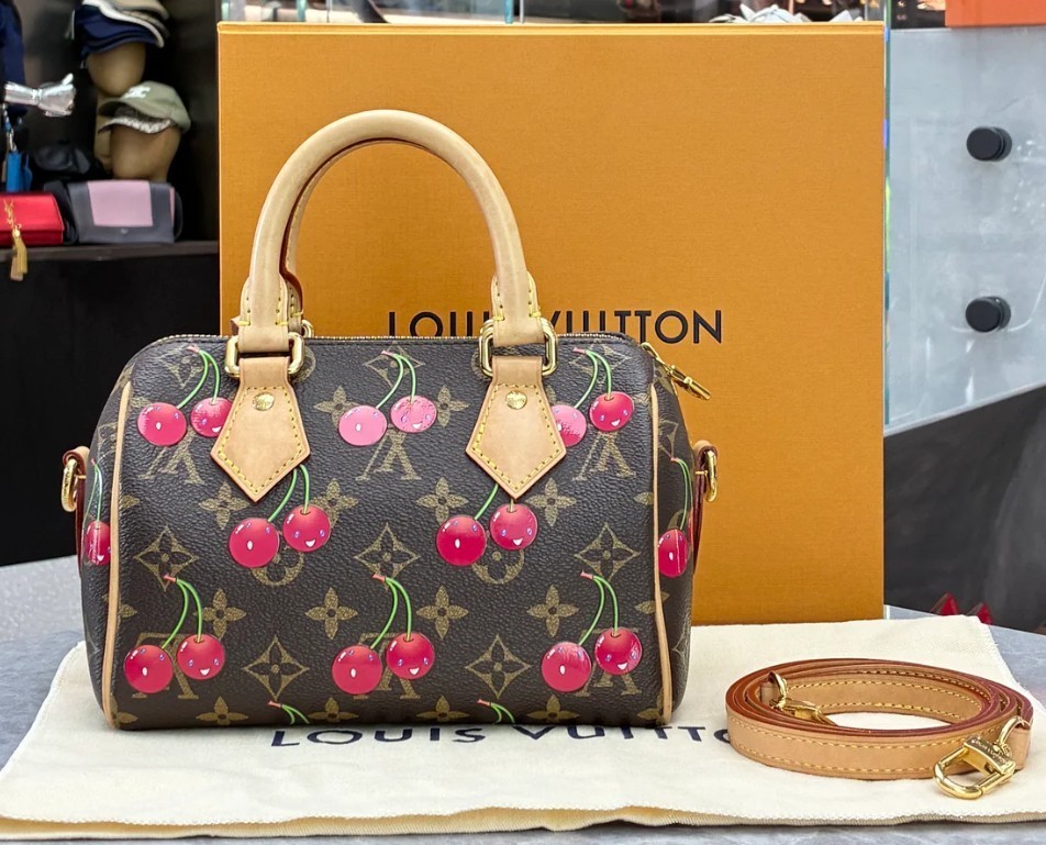 Louis Vuitton Takashi Murakami 2025 Cherry Monogram Speedy Bandouliere 20 M13 🍒