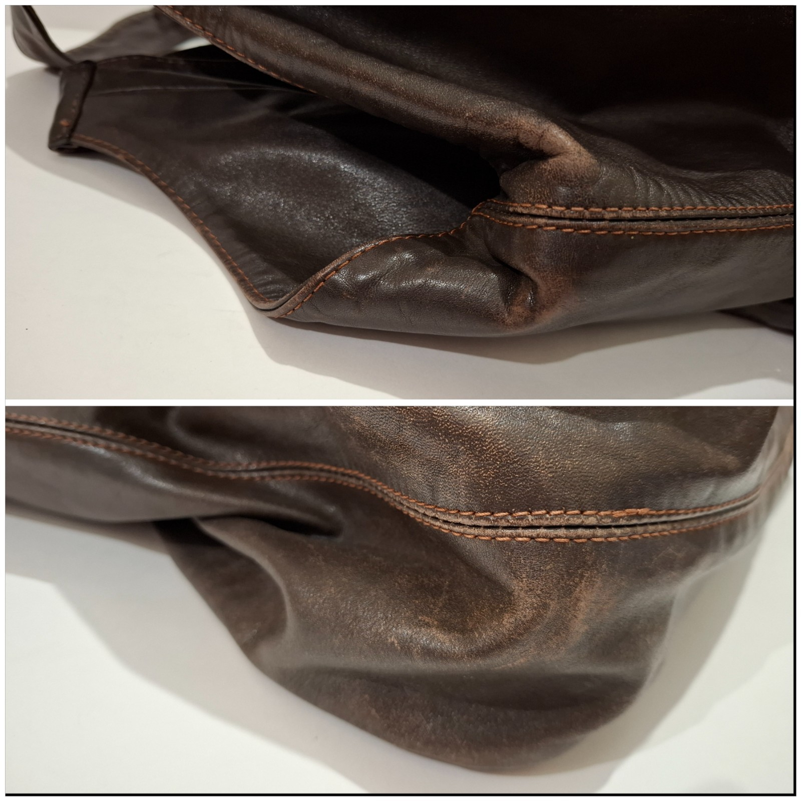 Vintage Valentino Garavani Hobo Brown Handbag with Bow