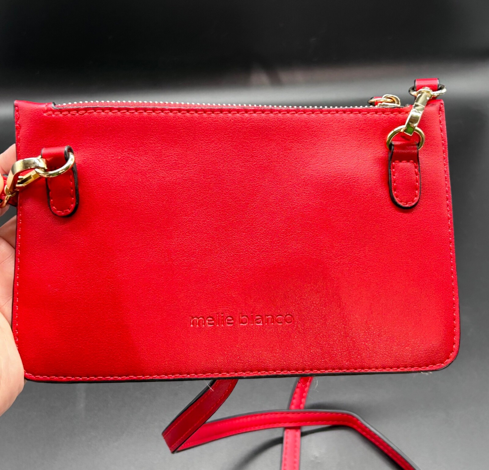 Melie Bianco Vegan Handbag Crossbody Wallet Red Tassel Mint