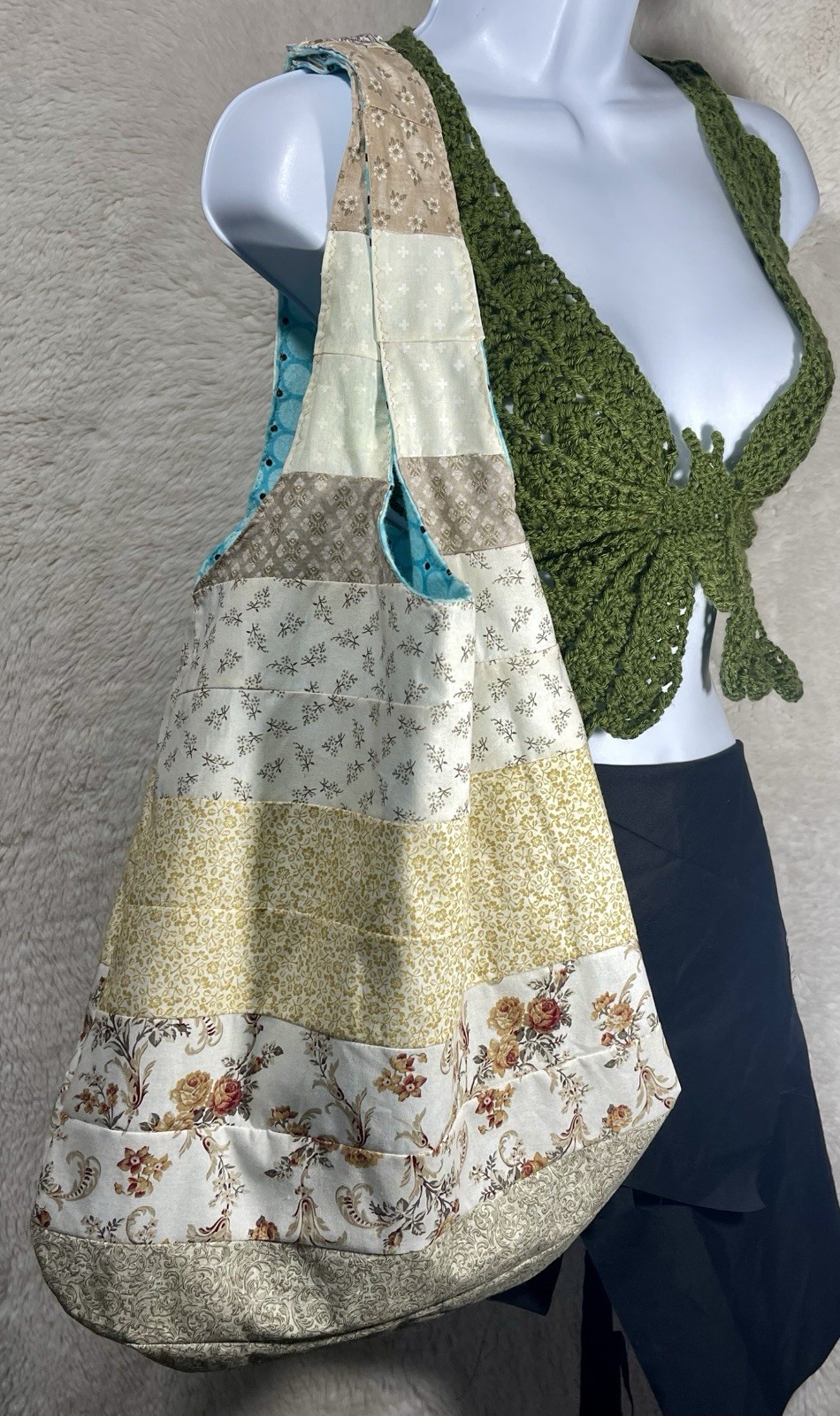 Boho/hippie Tote Reversible!