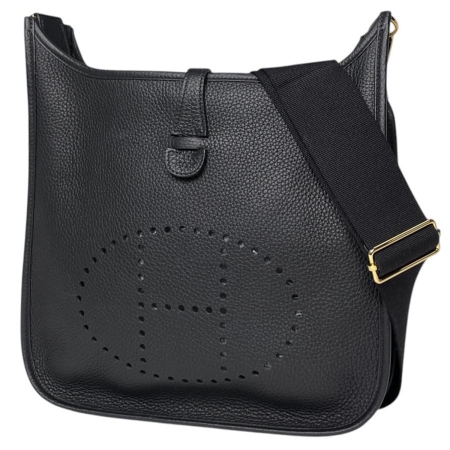 Hermes PM Togo Clemence Black Handbag W #BS5134
