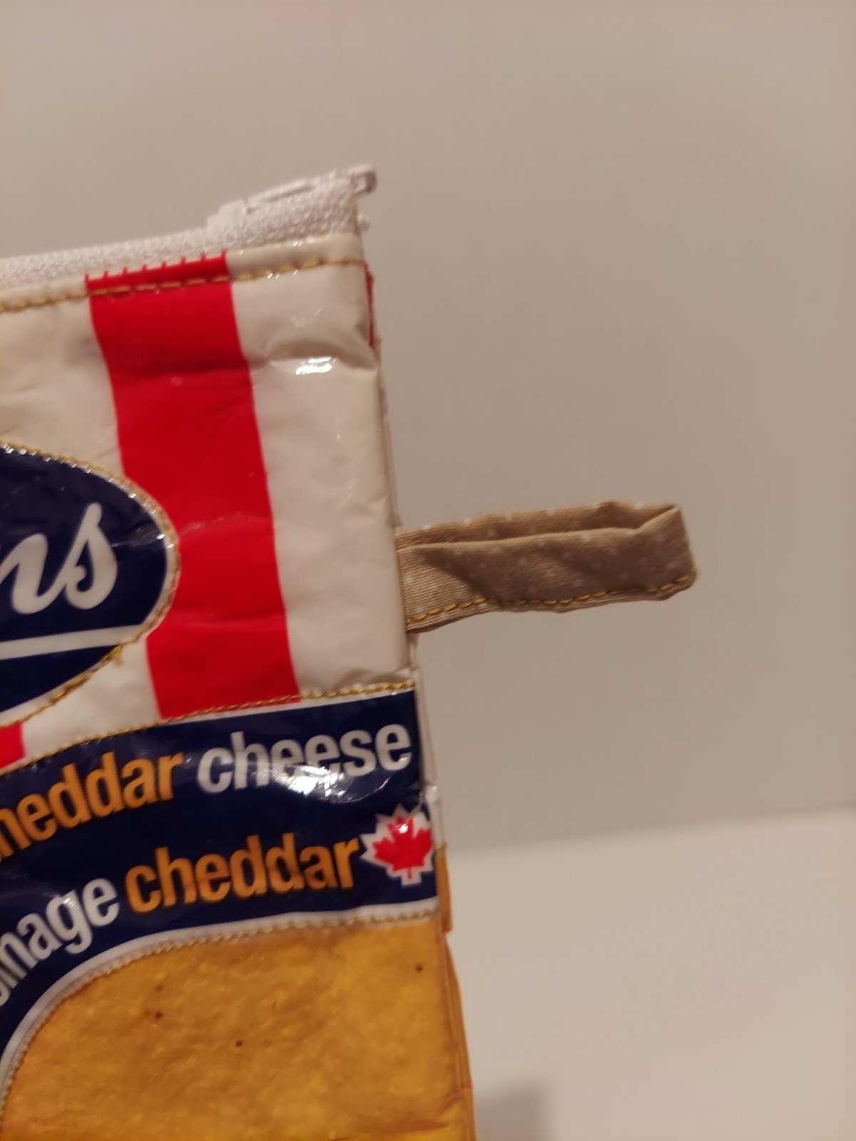 Handmade Hawkins Cheezies Bag Lined w/ Zipper Recycled Upcycled Repurposed
