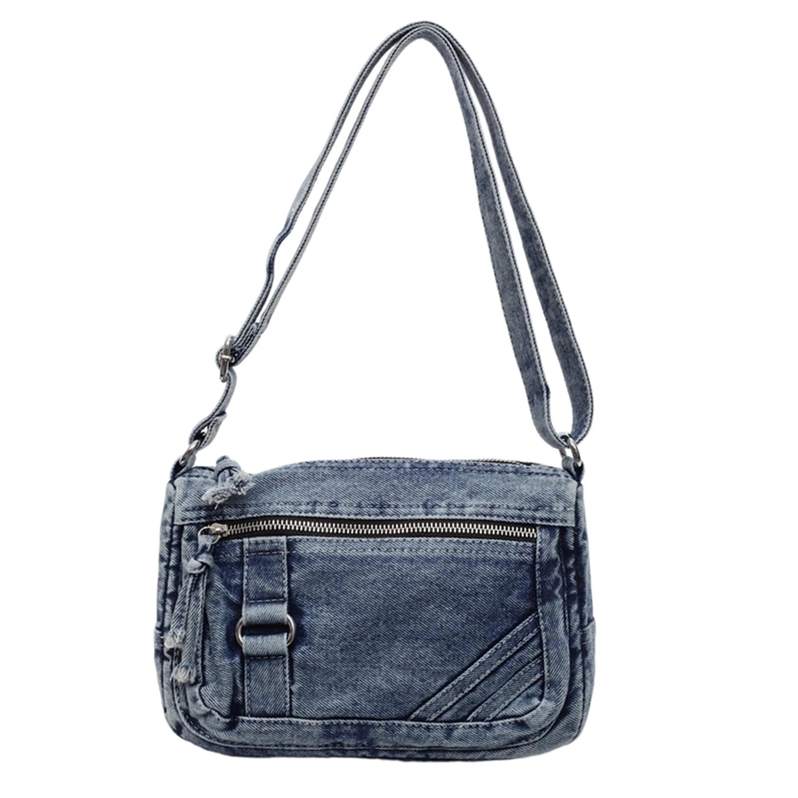 Extolove Denim Crossbody Bags for Women Small 8.66*3.94*6.30 inches, Blue