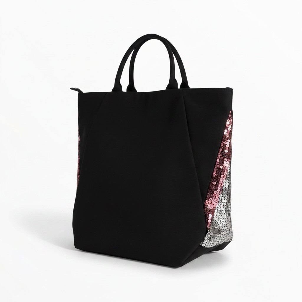 Victoria’s Secret Pink & Silver Sequin Stripe Weekender Tote Bag Limited Edition