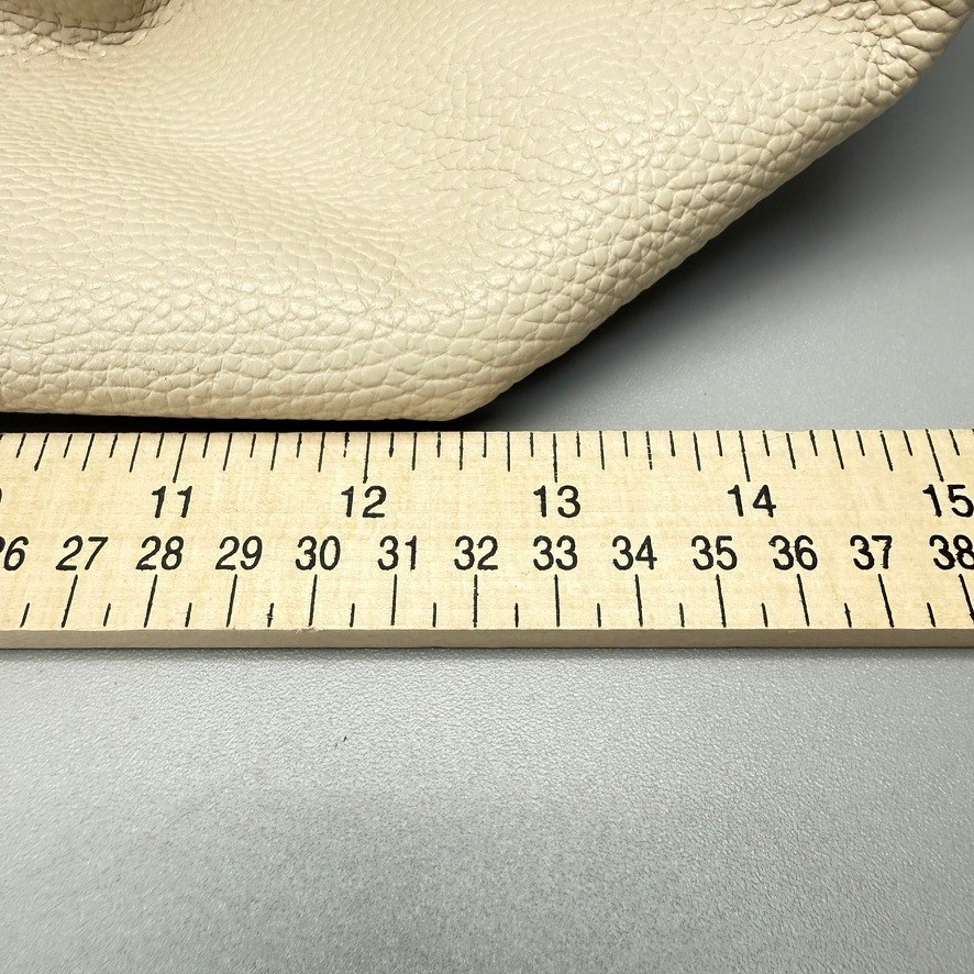 Isadora Italian Made Oversized Cream Pebbled Leather Tote Bag Summer Statement