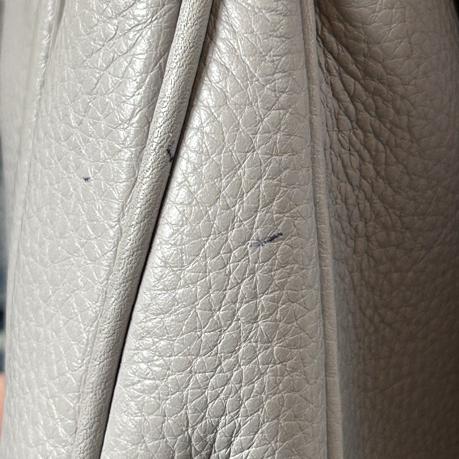 Tory Burch Amanda Fold Over Crossbody Shoulder Bag Purse Gray Leather