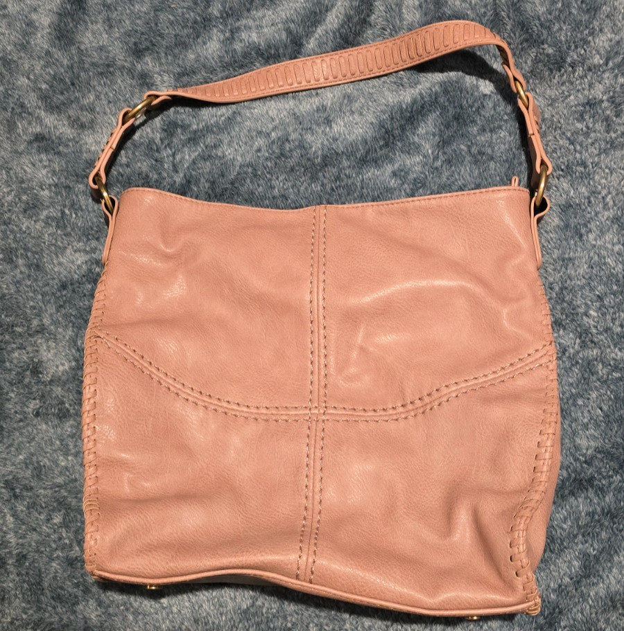 Antik Kraft Stitched Tan PU Leather Hobo Bag Shoulder Bag Handbag Purse Large