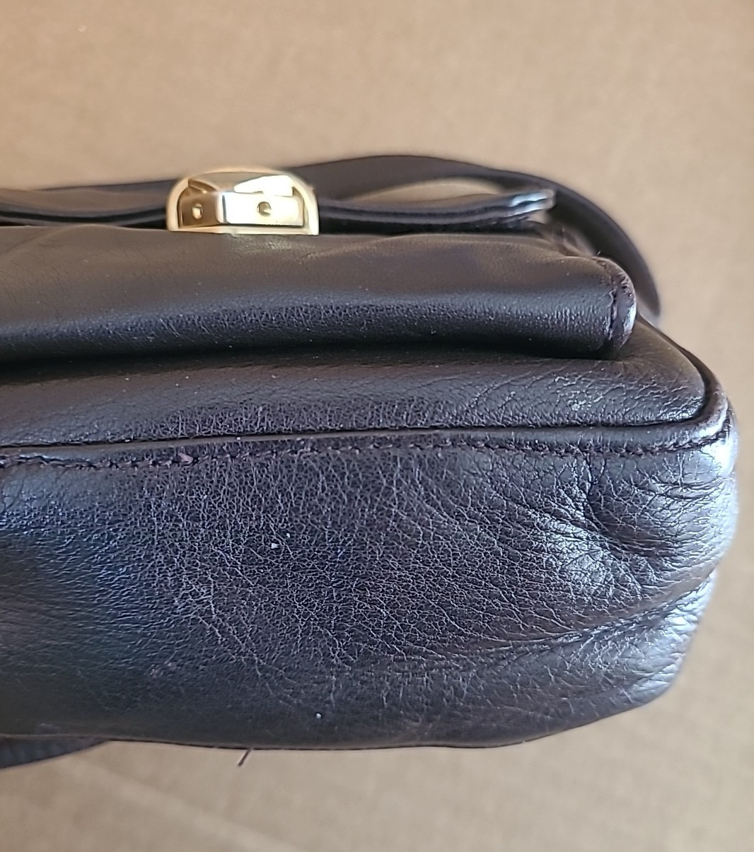 Perlina New York Brown Leather Mini Crossbody Purse – Read Below!