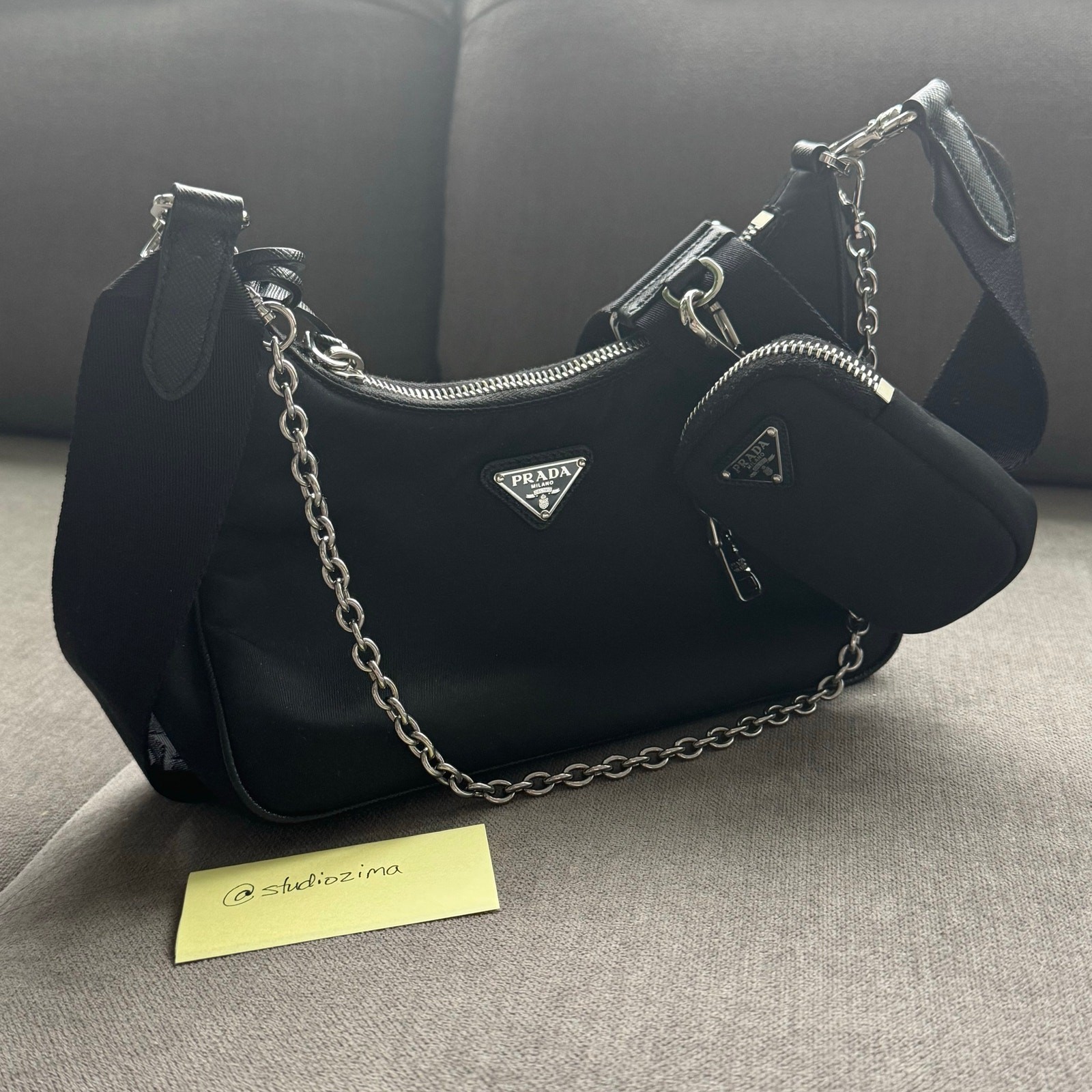 Proof of Purchase Prada Re-Edition 2005 Re-Nylon Bag Black Crossbody Authentic