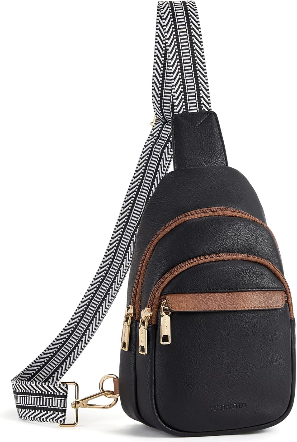 Sling Bag for Women Leather Crossbody Bags Fanny Pack Chest Bag for Travel | Adj