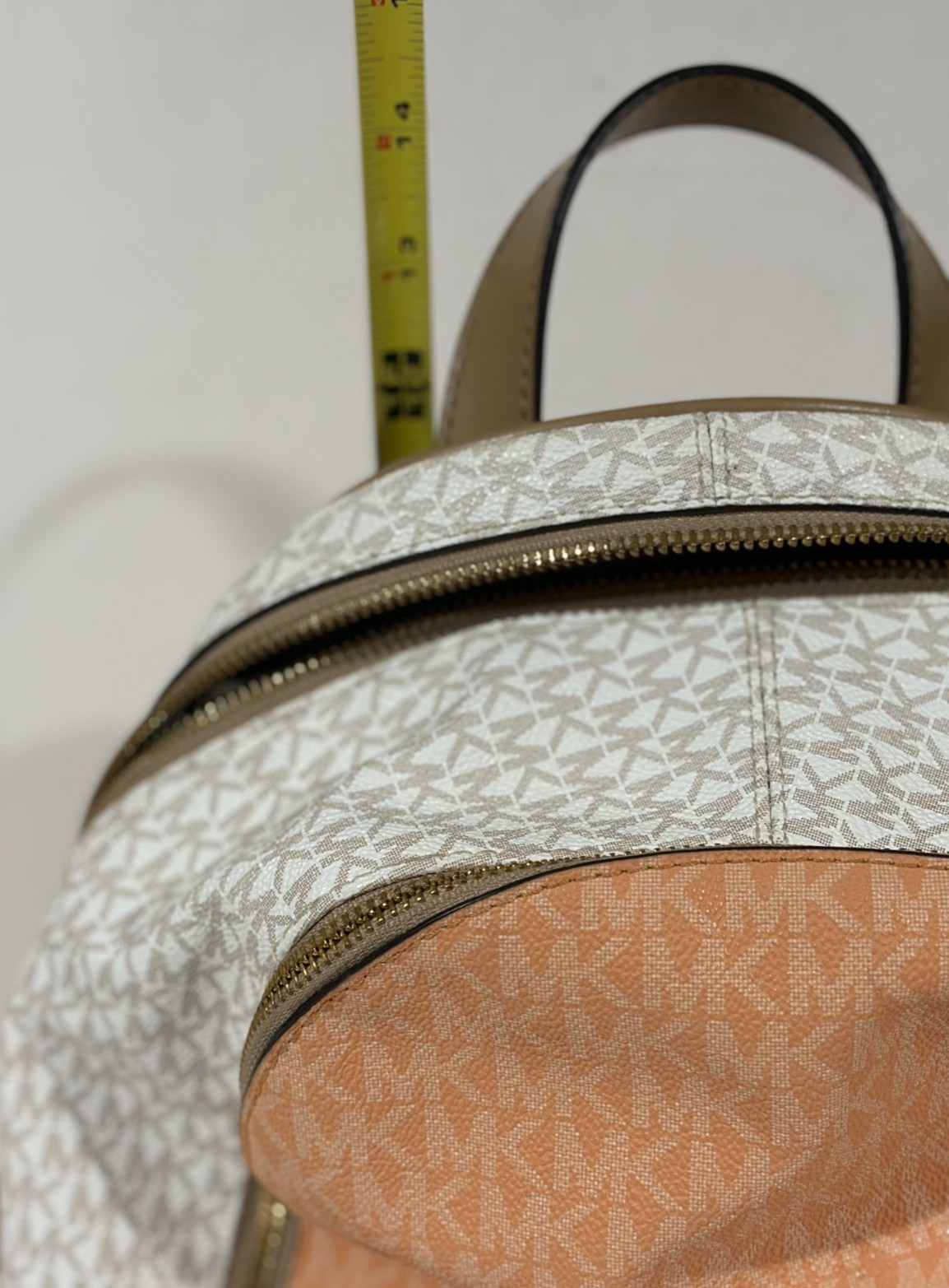 Michael Kors Rhea Medium Logo Backpack Orange Multi See Description