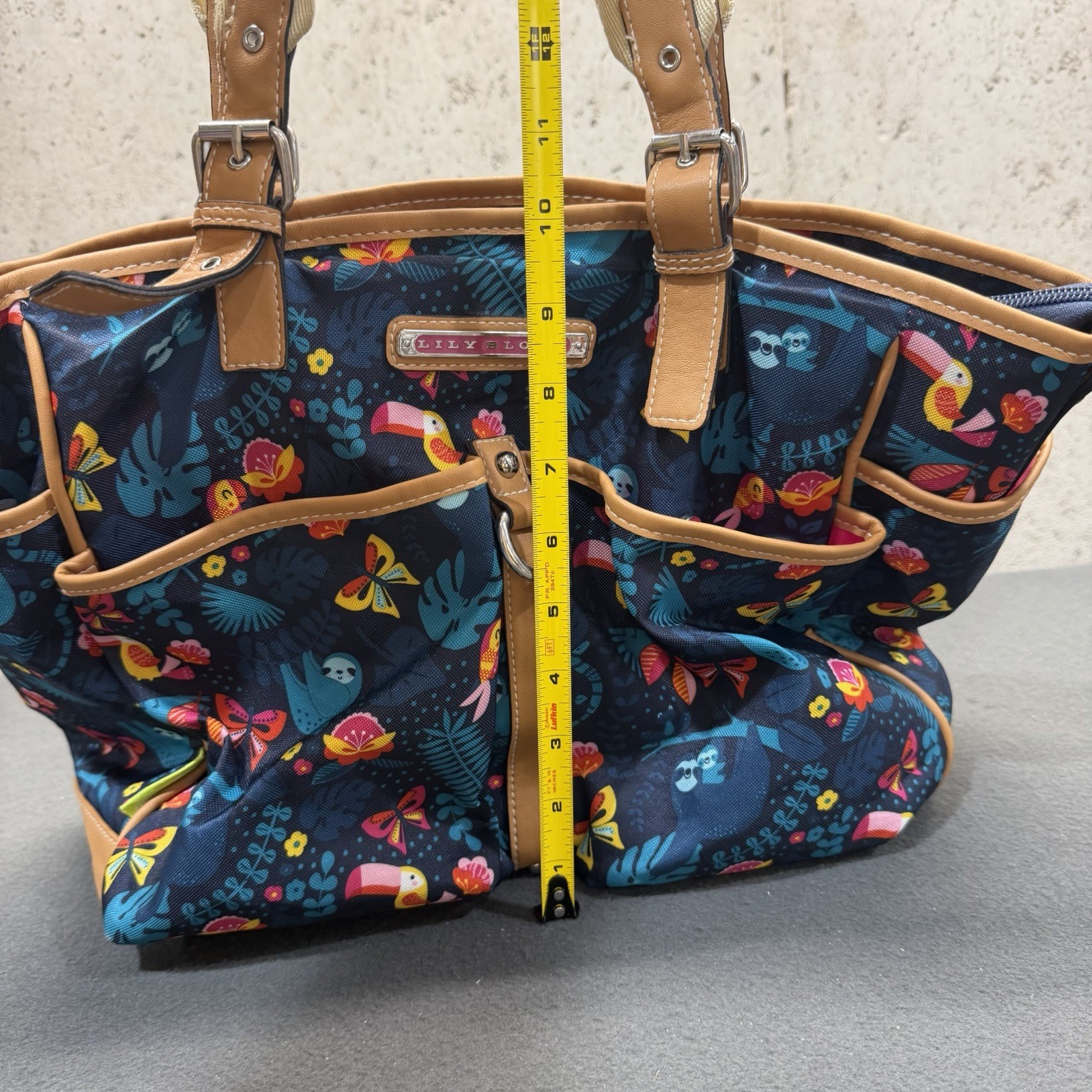 Lily Bloom Maya Multi Pocket Large Tote Bag / Shoulder Bag / Purse – Bird Sloth