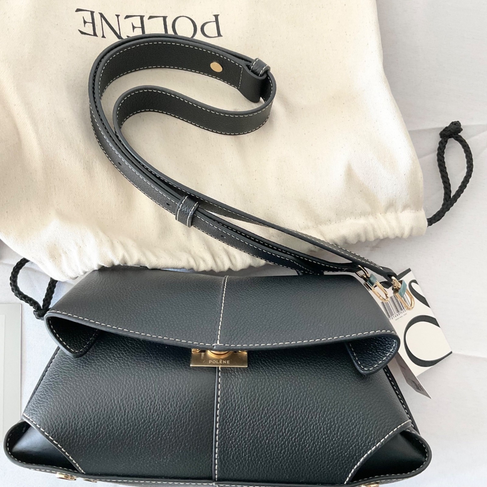 NWT Polene Mokki Mini bag black with order histry