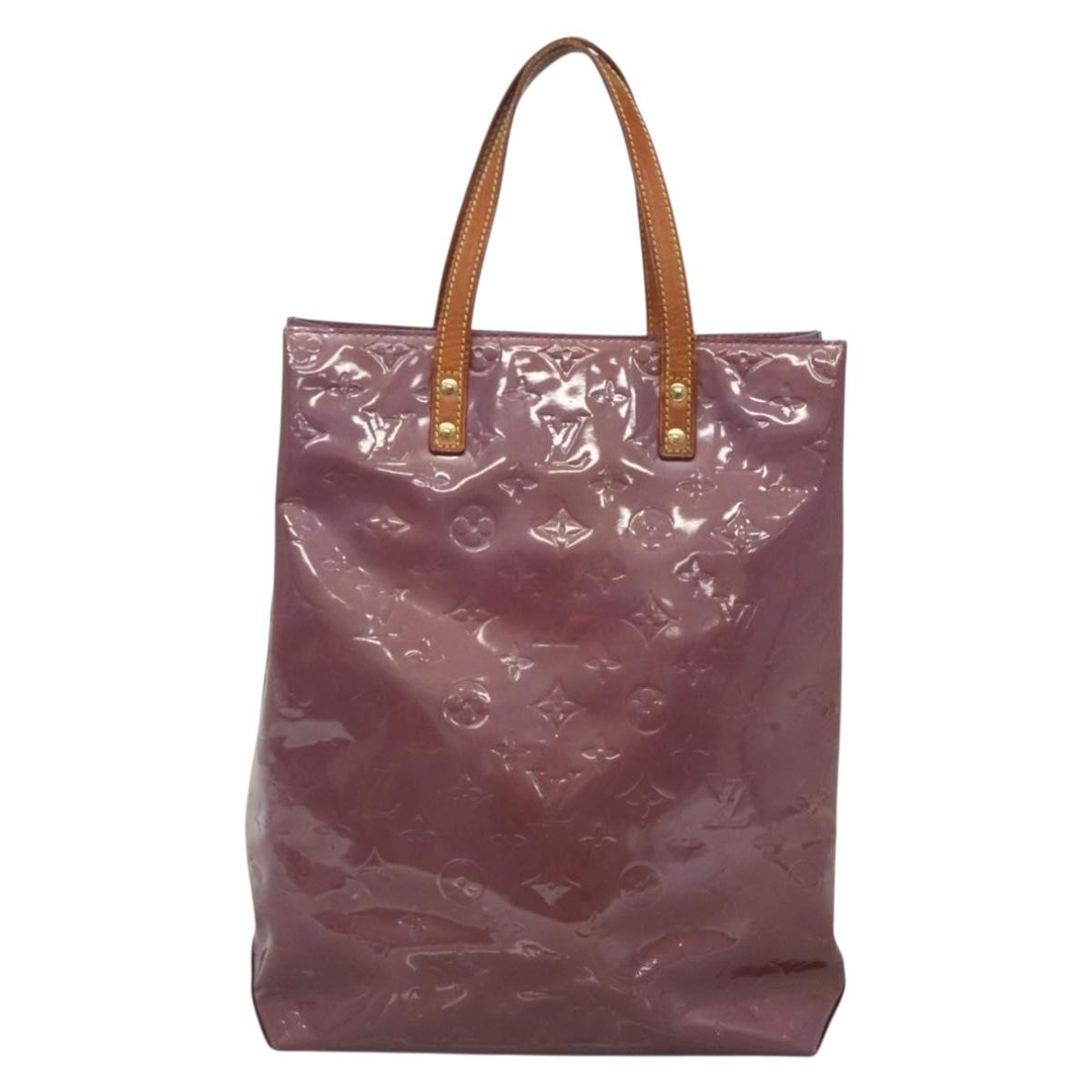 LOUIS VUITTON Monogram Vernis Reade MM Hand Bag Viole M91087 LV Auth bs27811