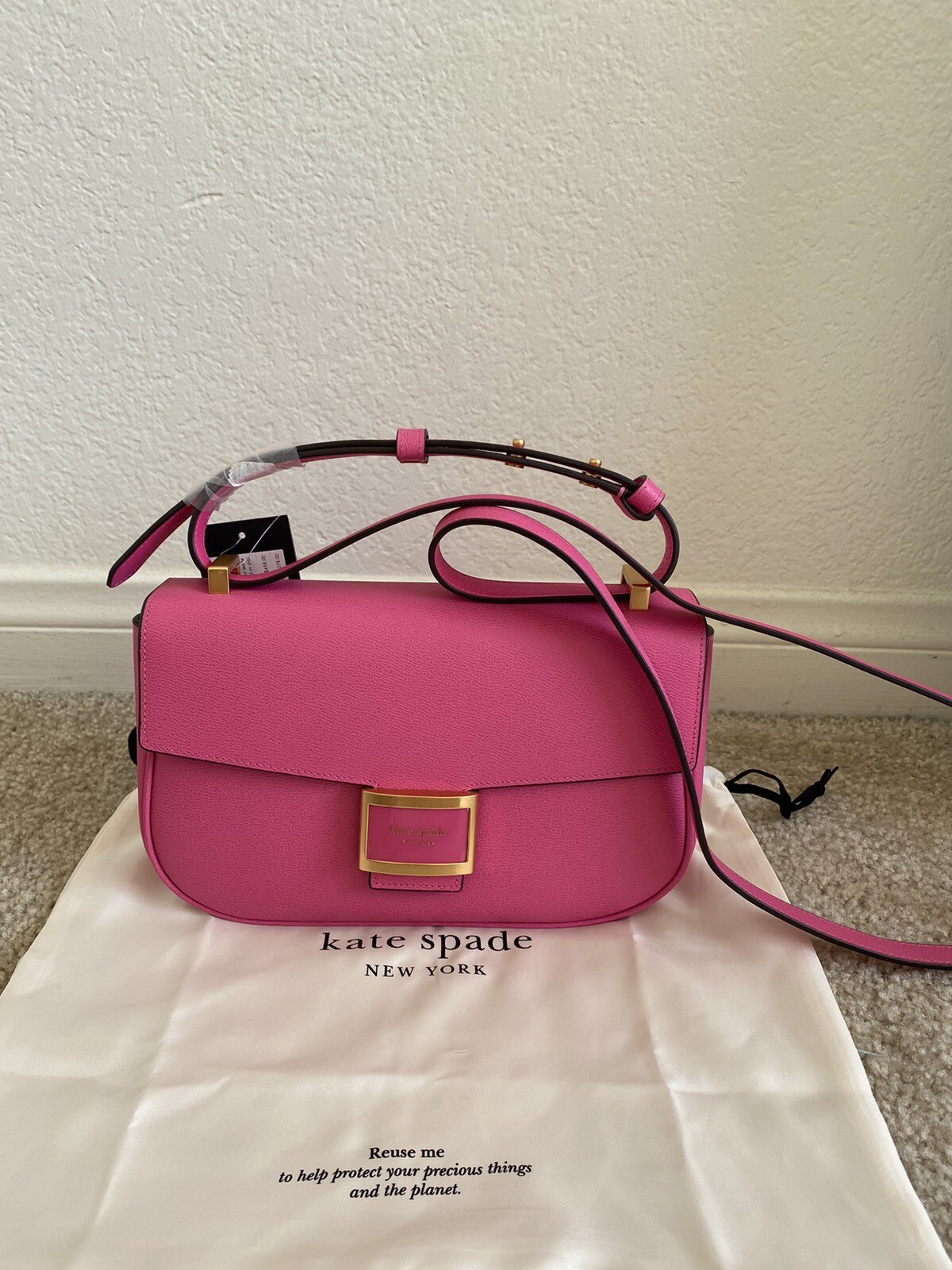 NWT Kate Spade Katy Textured Leather Medium Convertible Shoulder Bag