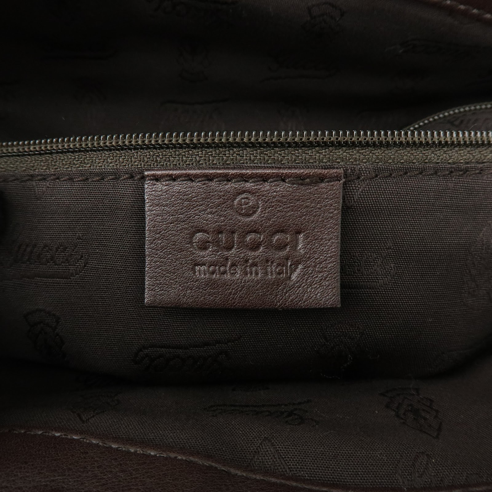 GUCCI Sukey Interlocking G Guccissima Leather 2WAY Bag Brown 223974 Used F/S