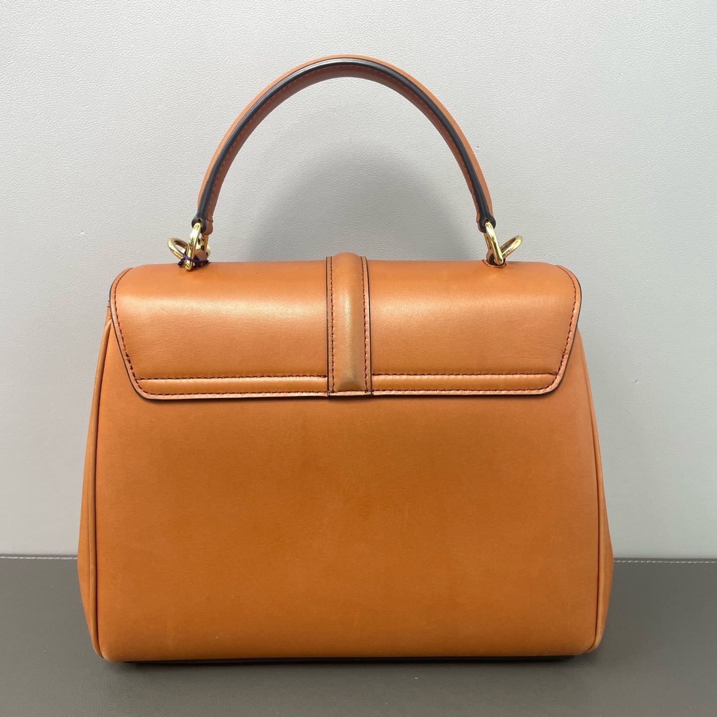 Celine 2022 Soft 16 Small Caramel Smooth Calf Leather 3 Way Bag Duty Paid
