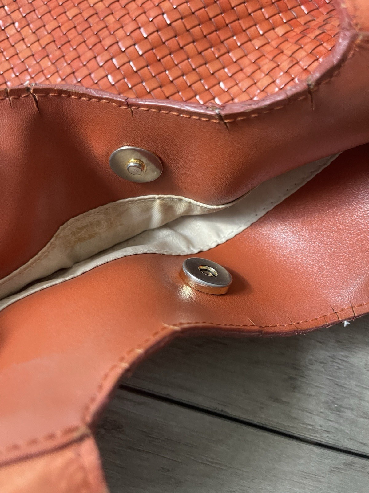 Vintage | Valerie Stevens | Woven Leather Shoulder Sack Bag