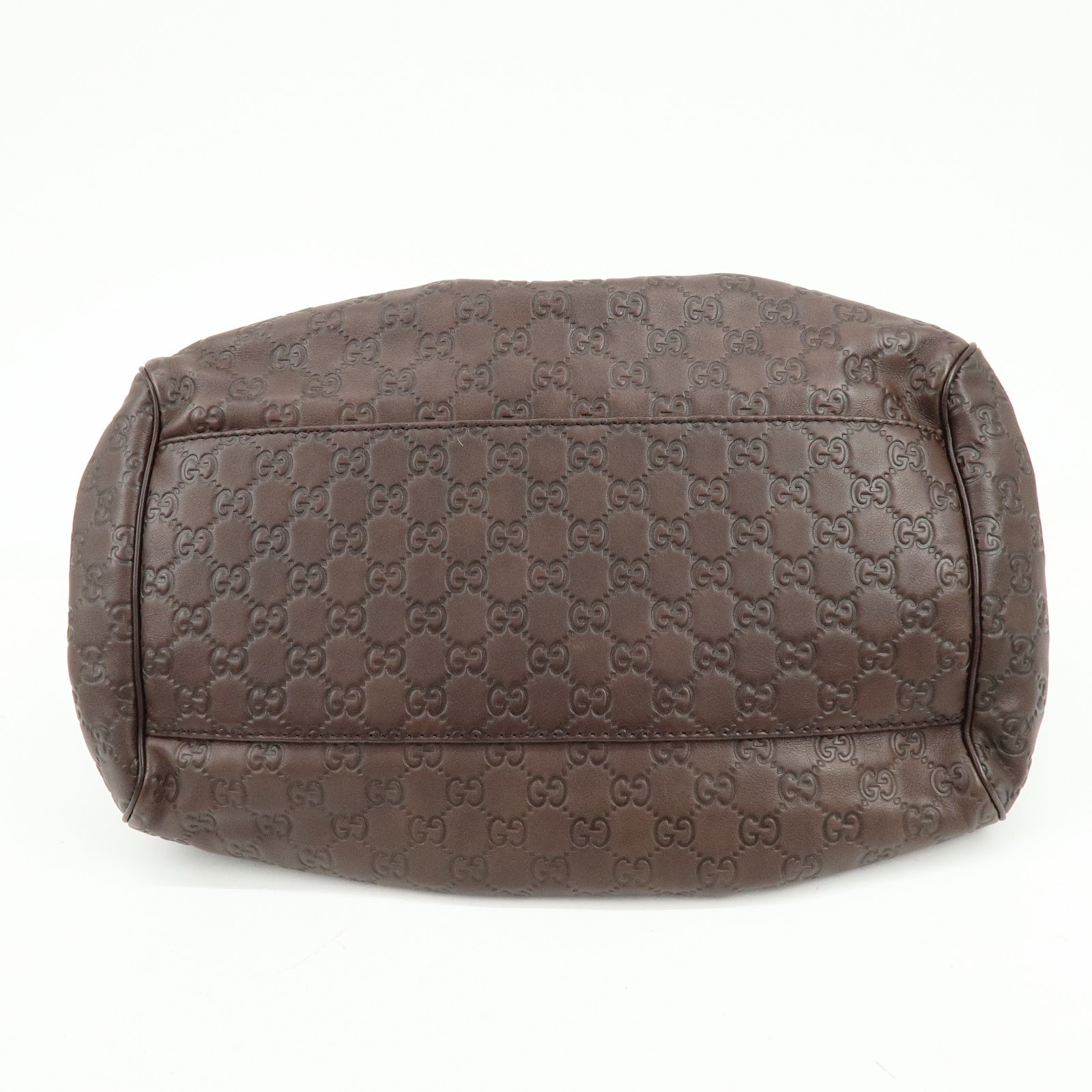 GUCCI Sukey Interlocking G Guccissima Leather 2WAY Bag Brown 223974 Used F/S