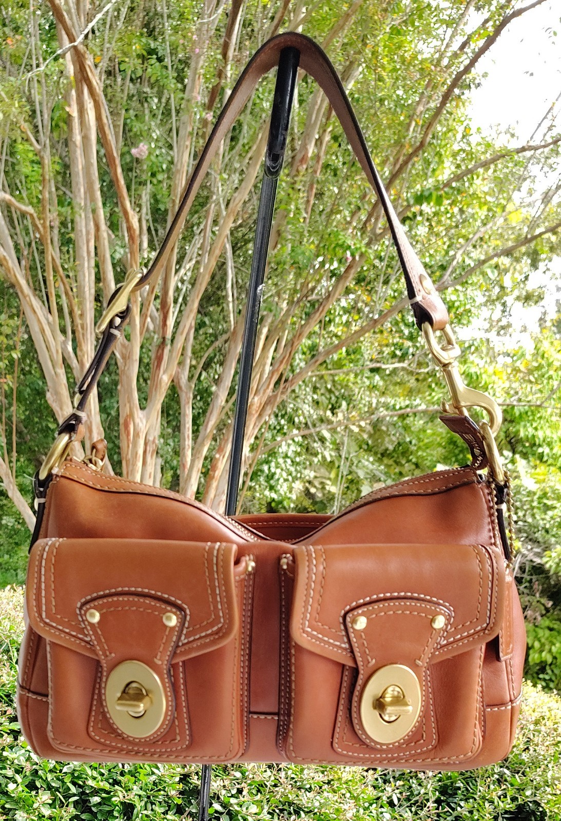 Coach Medium F12868 Vintage 65th Anniversary Butterscotch Double Turnlock