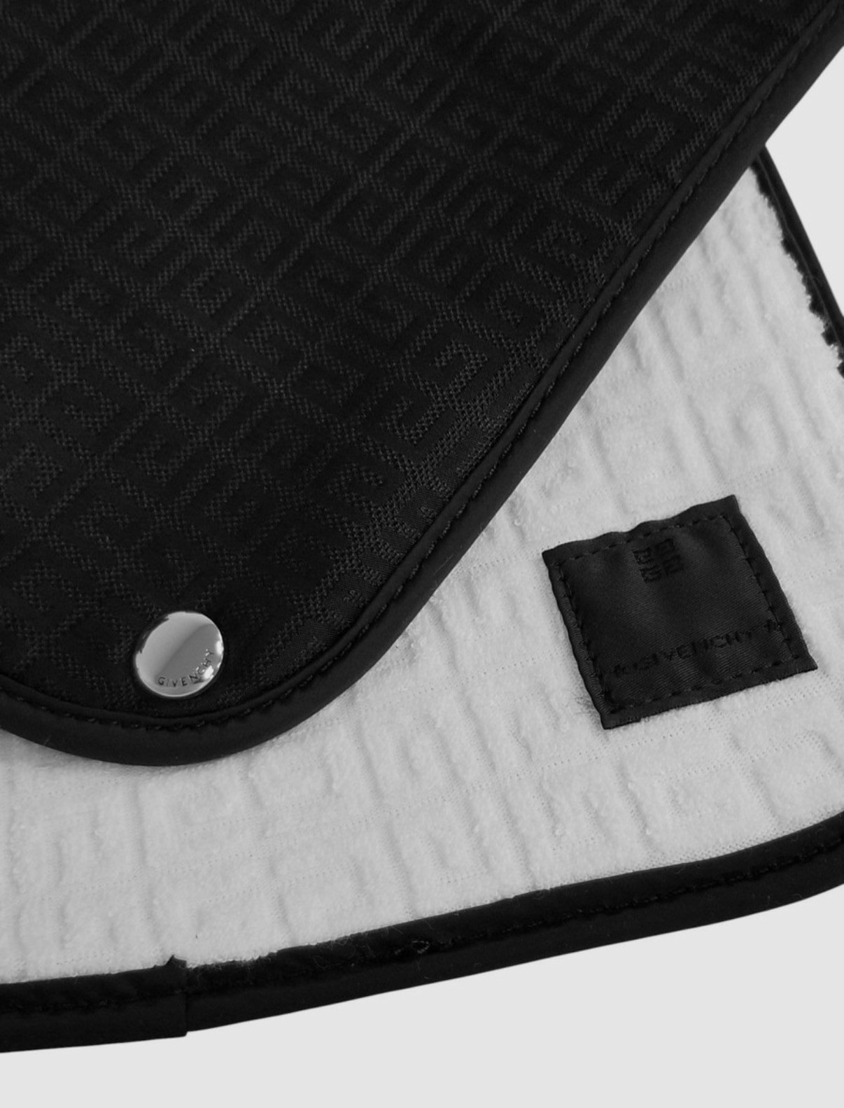Givenchy Women Black Jacquard Logo Diaper Changing Pad Baby Travel Hand Bag