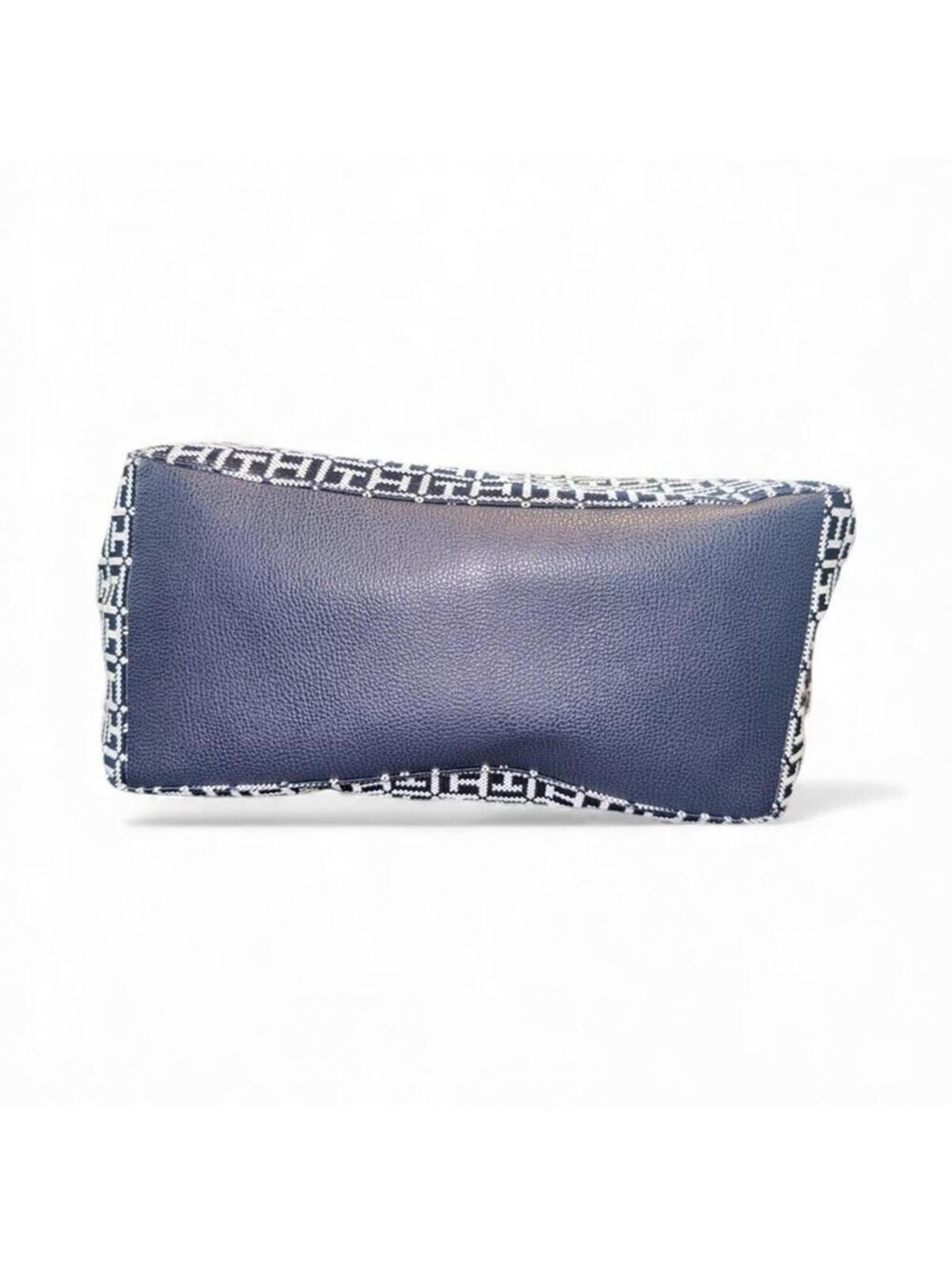 Tommy Hilfiger Navy and White Geometric Tote